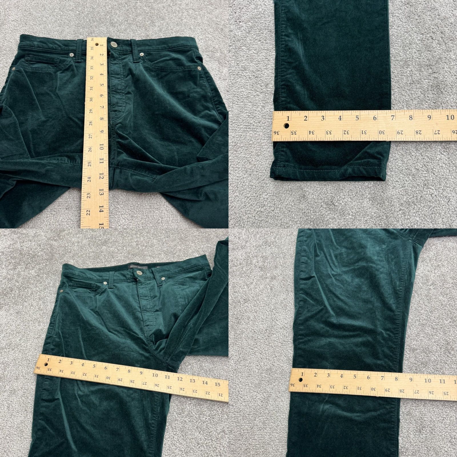 Banana Republic Banana Republic Pants Women's High Rise Slim Fit Velvet 31 Long Green Chino Casual Workwear 90s? Size 24" / US 00 / IT 34 - 9 Thumbnail