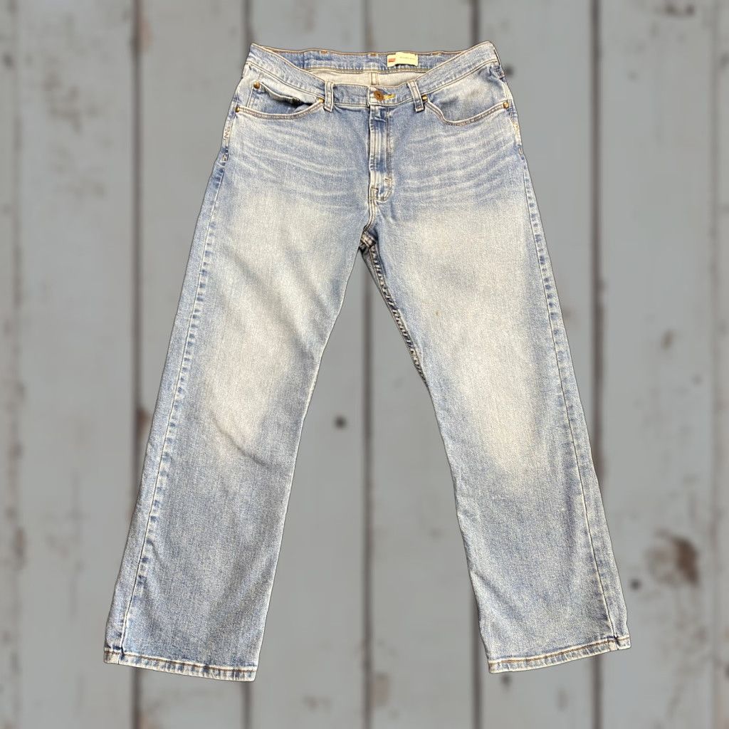 Wrangler Wrangler Jeans Boots Cut Relaxed Distressed Light Blue 36 x 29 Cowboy Five Star 1098RBWDN Mens Regular Jeans Size US 36 / EU 52 - 1 Thumbnail