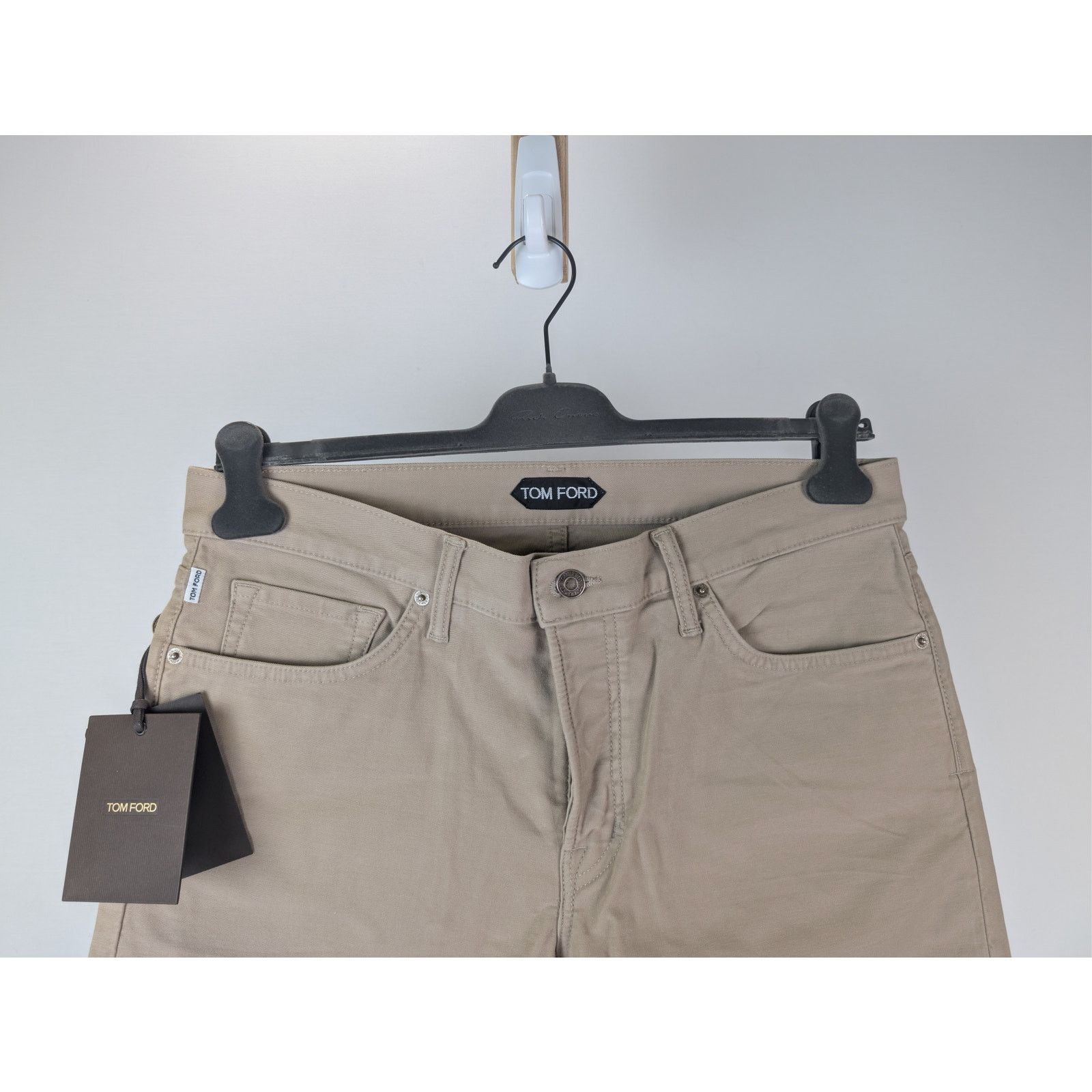Tom Ford o1rshd1 Slim Fit Cotton Blend Denim Jeans in Light Yellow Size US 34 / EU 50 - 3 Thumbnail