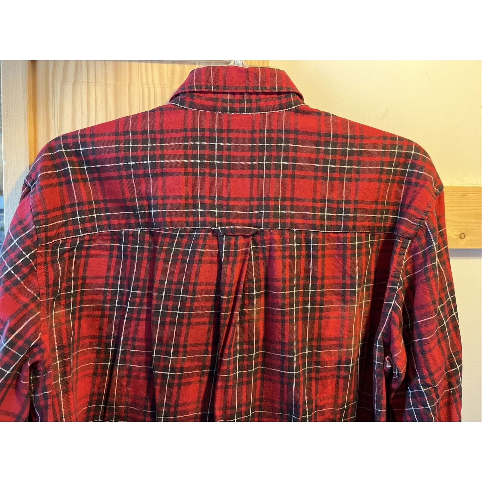 Pendleton Pendleton Mens L Red Plaid LS pima cotton merino wool shirt Size US L / EU 52-54 / 3 - 14 Thumbnail