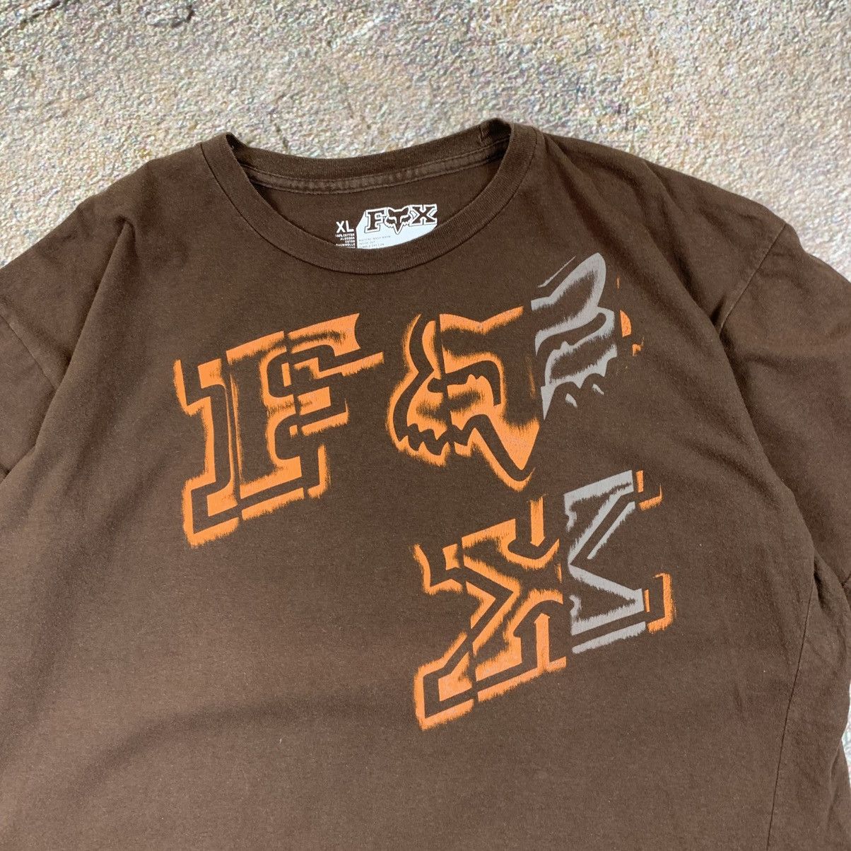 Fox Racing y2k Fox Racing Brown T Shirt Tee Size US XL / EU 56 / 4 - 2 Thumbnail
