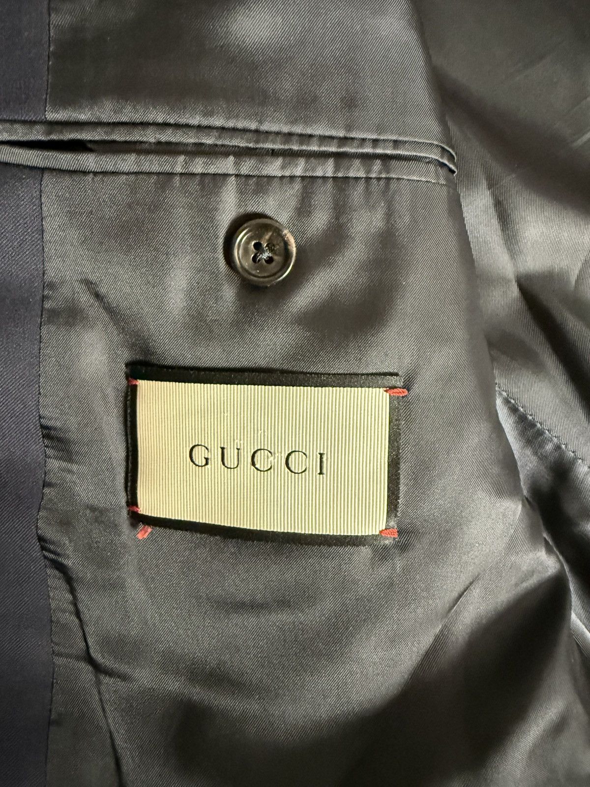 Gucci Gucci Navy Wool Blazer Classic Tailored Jacket Made in Italy Size 40R - 3 Thumbnail
