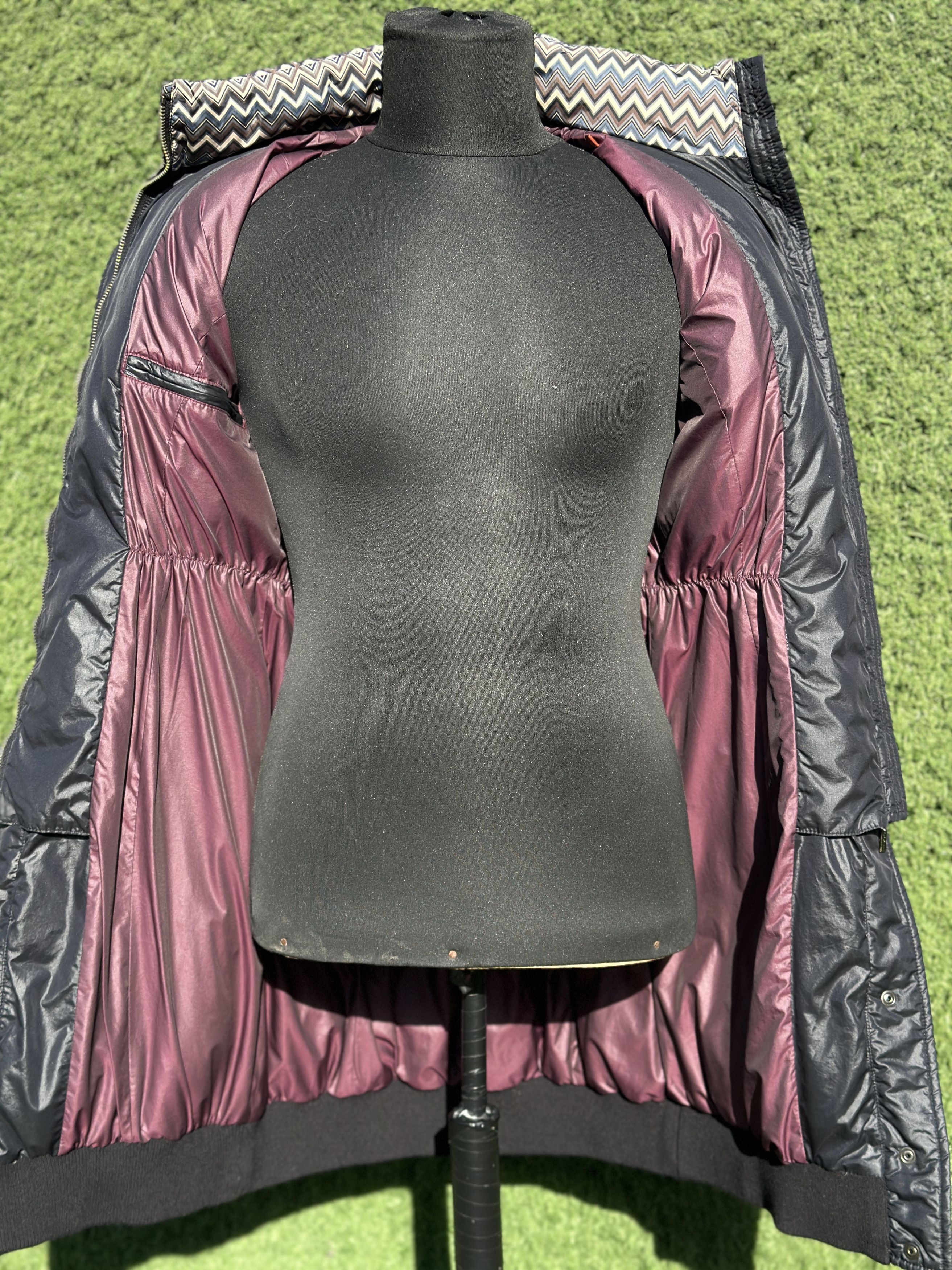 Missoni Wave MISSONI Size XS Black Piumino Down Puffer Coat Size XS / US 0-2 / IT 36-38 - 11 Thumbnail