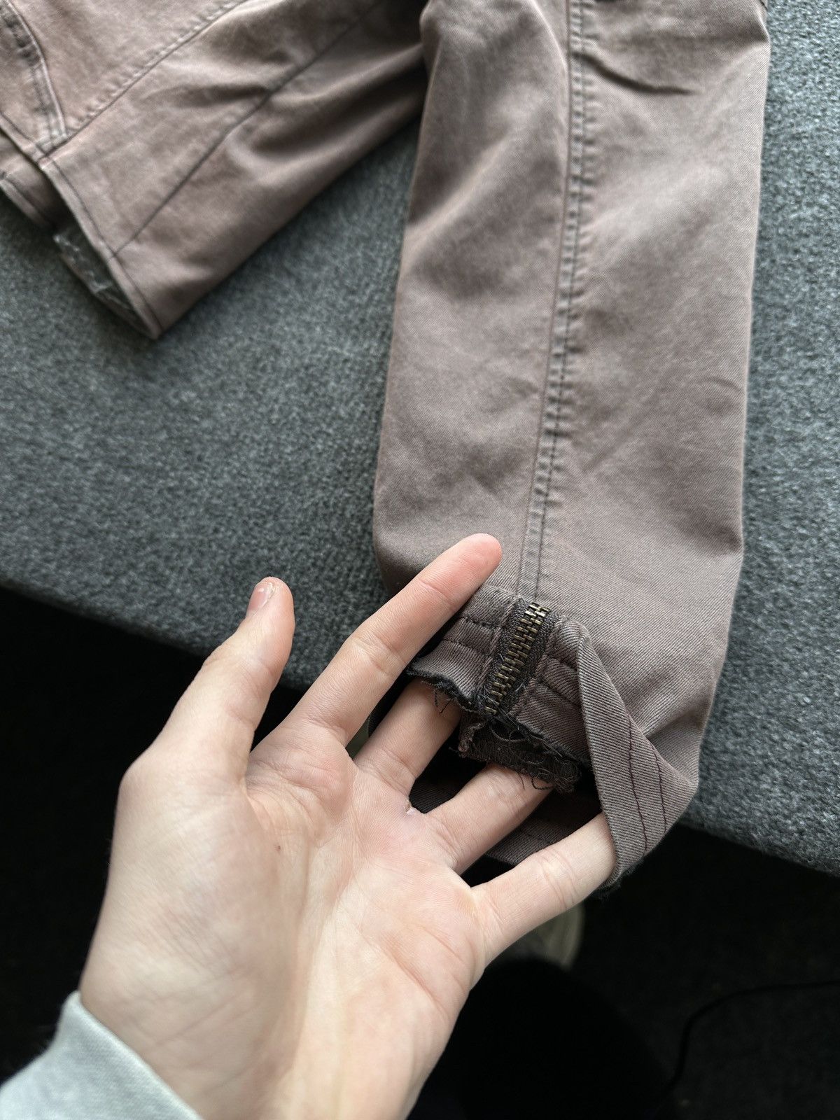 Other 🚨Y2K RICK OWENS TYPE DIRTY SLIM FIT ZIP DENIM JACKET Size S / US 4 / IT 40 - 13 Thumbnail