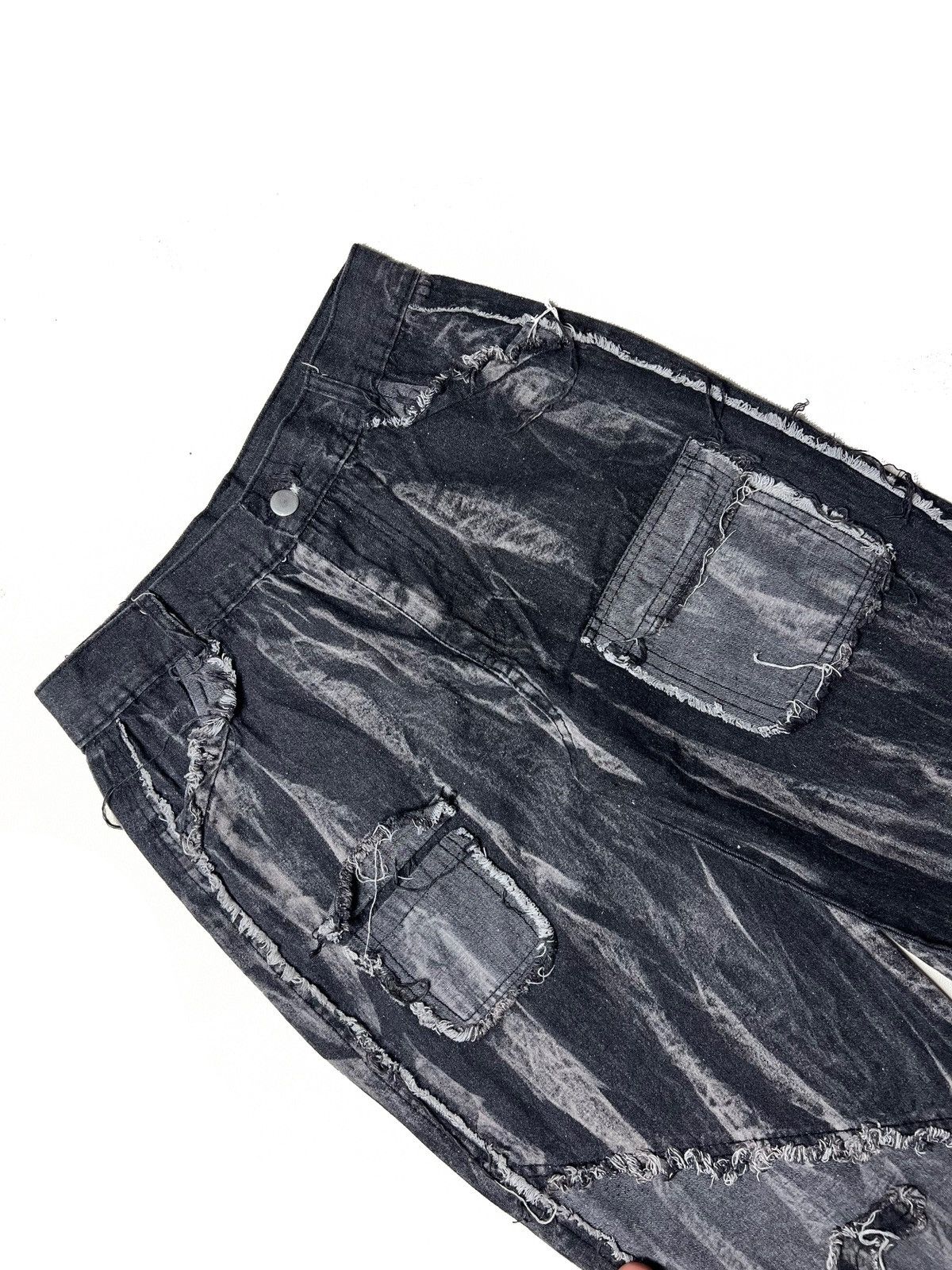 Japanese Brand MSCHE like a kapital black acid wash soft pants Size US 30 / EU 46 - 3 Thumbnail
