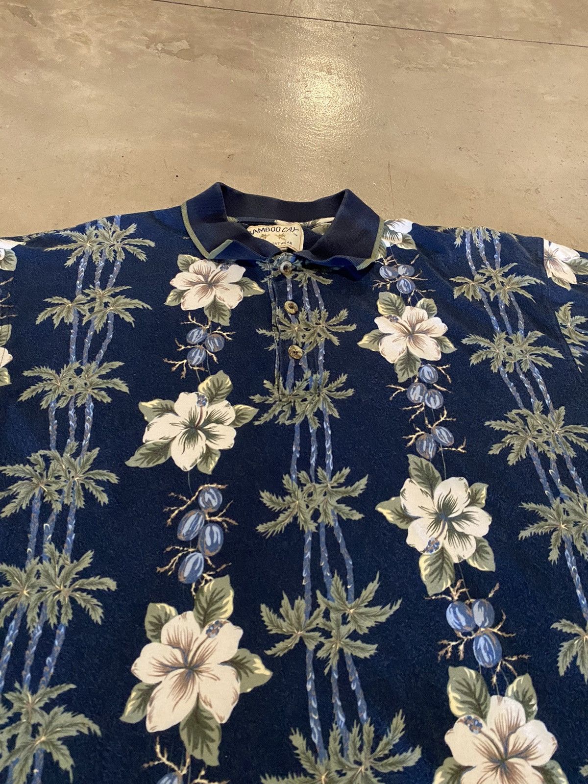Other × Vintage 00s’ Bamboo Cay Palm Trees Polo Size US L / EU 52-54 / 3 - 3 Thumbnail