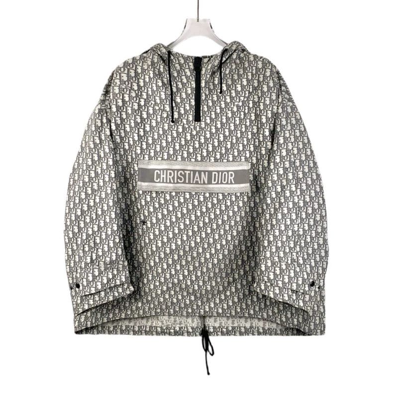 Dior Dior Gray logo jacquard full print hooded drawstring half Size US S / EU 44-46 / 1 - 1 Thumbnail