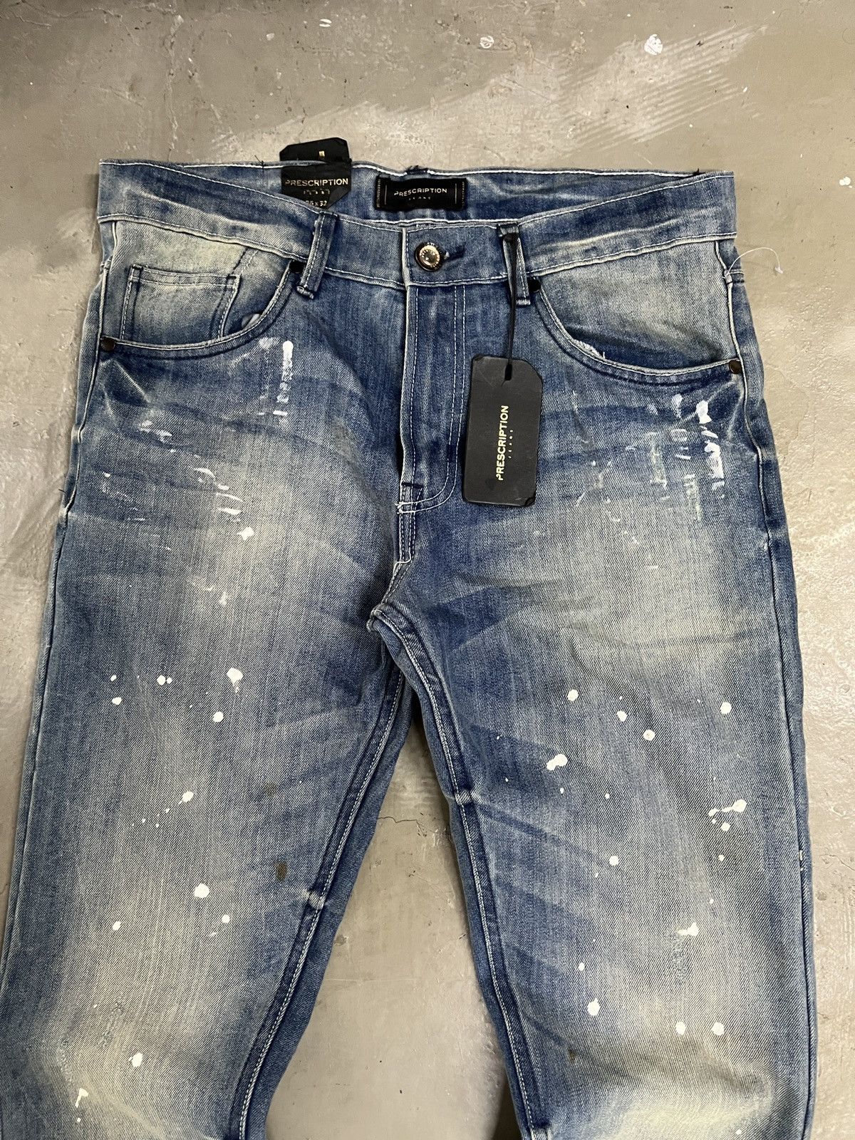 If Six Was Nine WASHED DENIM PAINT SPLATTER JEANS JUNYA HELMUT LANG STYLE Size US 34 / EU 50 - 3 Thumbnail