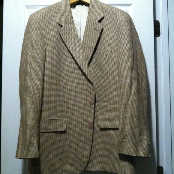 Brooks Brothers BROOKS BROTHERS MEN'S LINEN SPORT JACKET BLAZER SIZE: 42R Size 42R - 4 Thumbnail