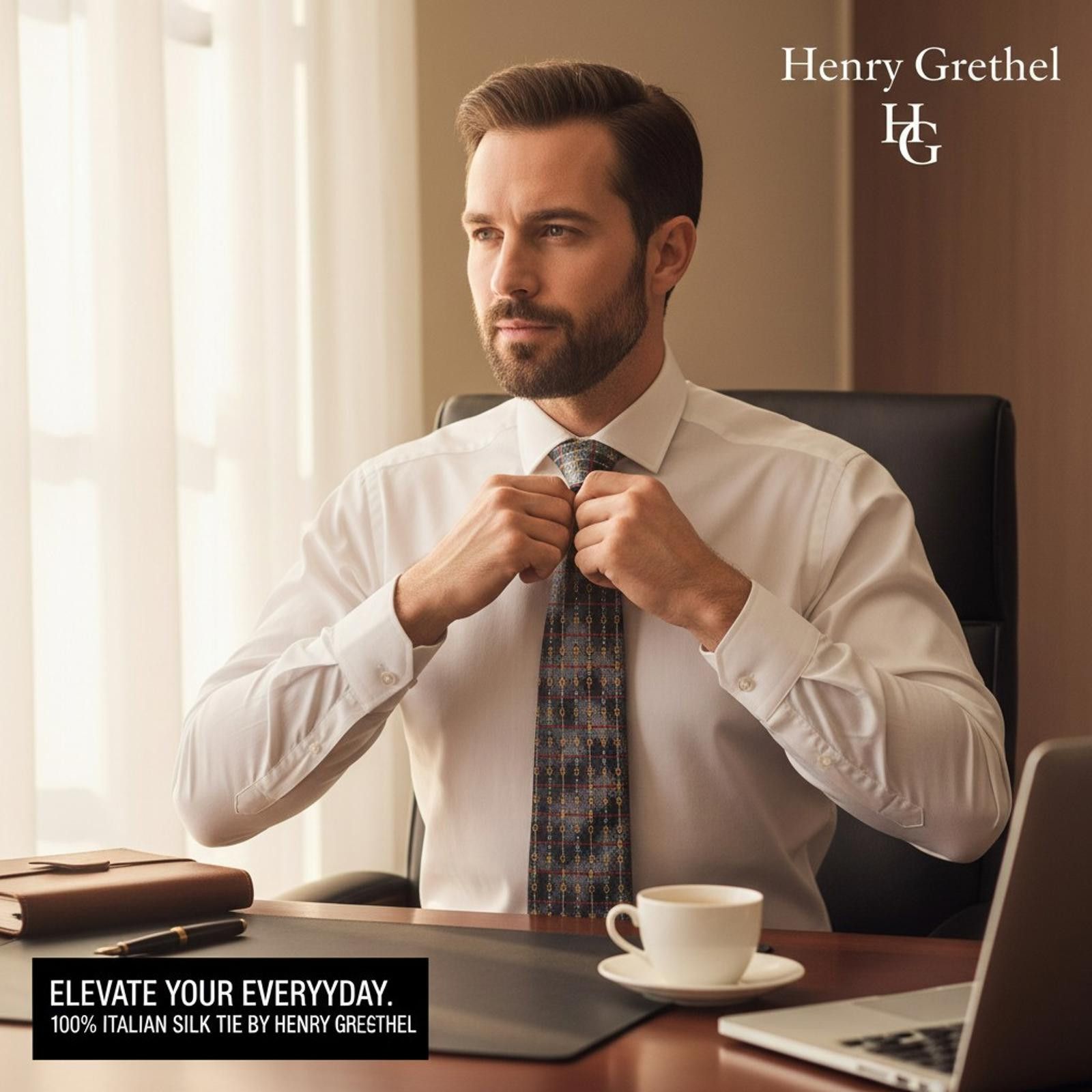 Henry Grethel Henry Grethel 100% Italian Silk Tie Size ONE SIZE - 1 Thumbnail