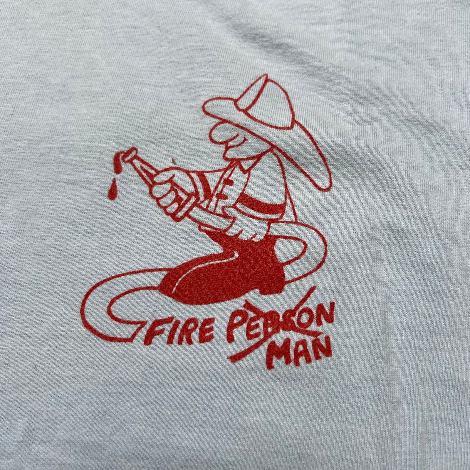 Hanes Vintage Firefighter Humor T Shirt Fire Person Man USA Made L Size US L / EU 52-54 / 3 - 2 Thumbnail