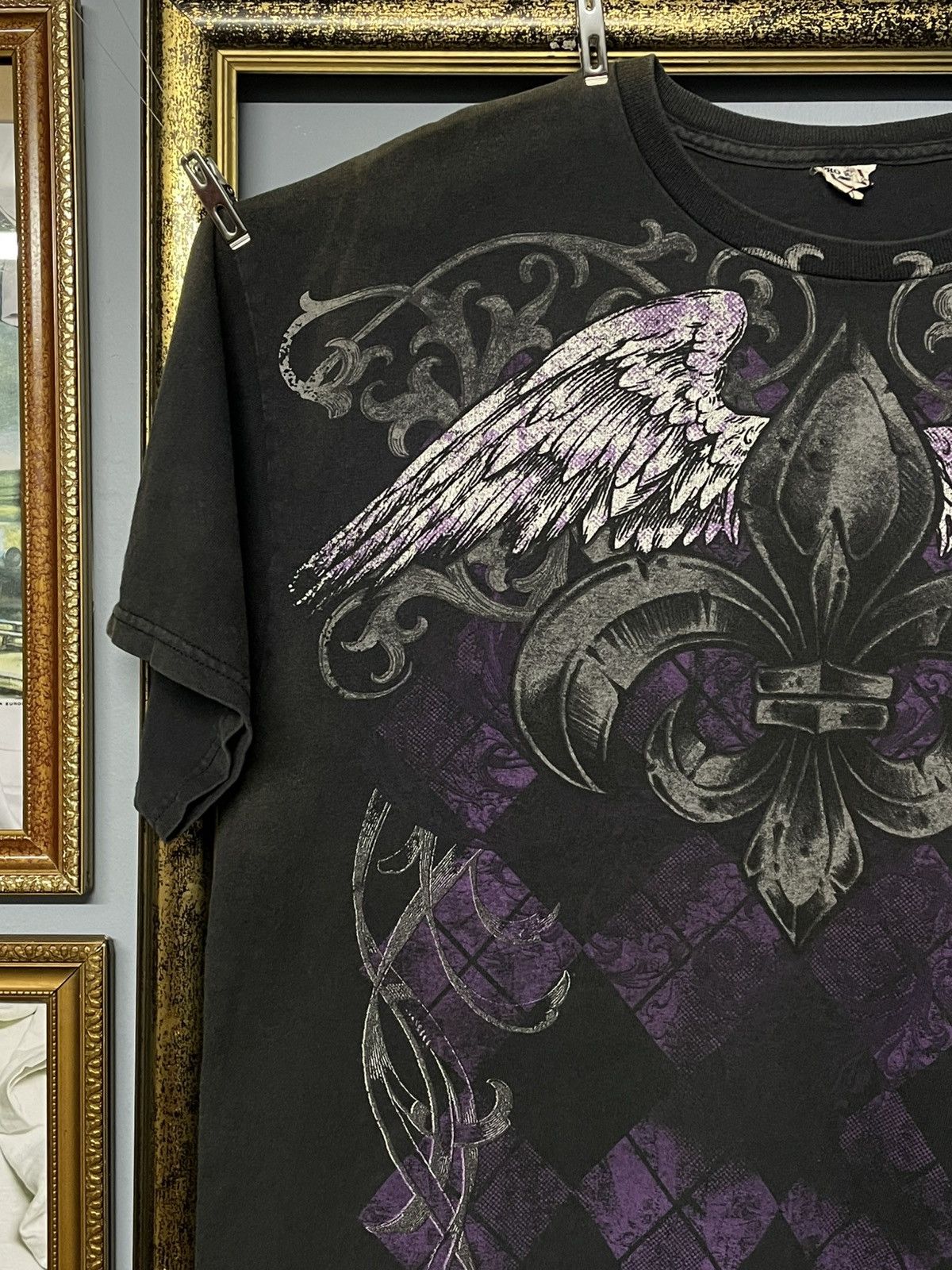 Affliction × Designer × Vintage Vintage 1990s Sunfaded The Amity Affliction Fleur Tshirt Size US M / EU 48-50 / 2 - 5 Thumbnail