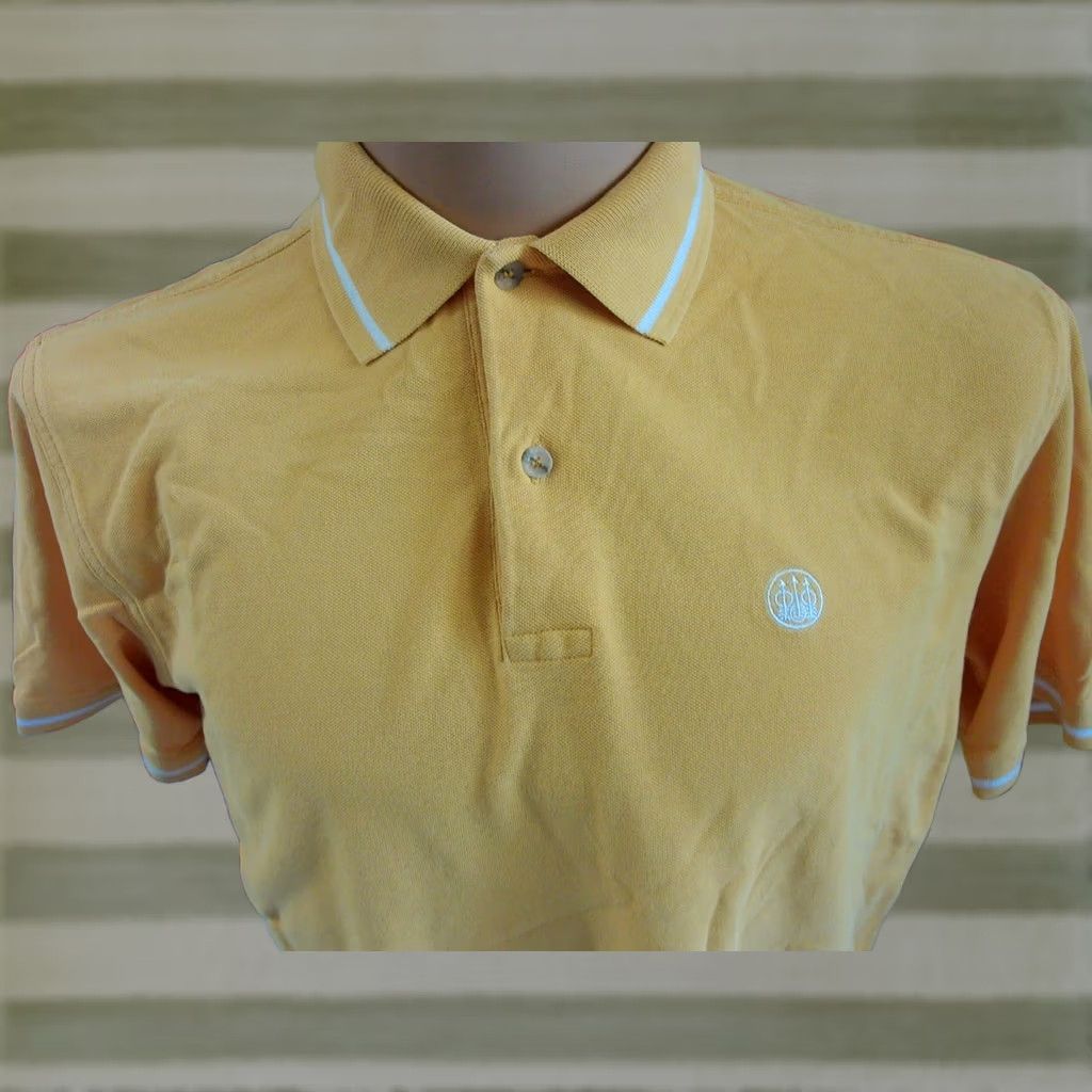 Vintage Beretta Firearms Polo Shirt Men's Large Shirt Polo USA 2nd Amendment Yellow Cotton Embroidered Logo Short Sleeve Vintage: No Size US L / EU 52-54 / 3 - 1 Thumbnail