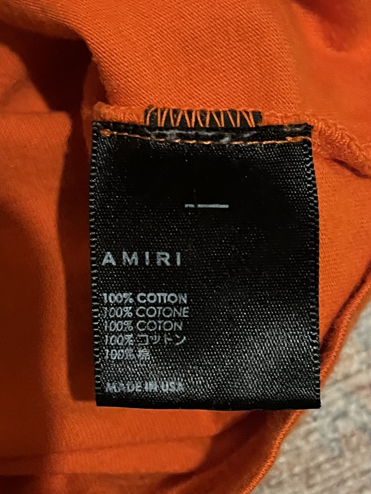 Amiri × Designer Orange Amiri T-Shirt (S) Size US S / EU 44-46 / 1 - 4 Thumbnail