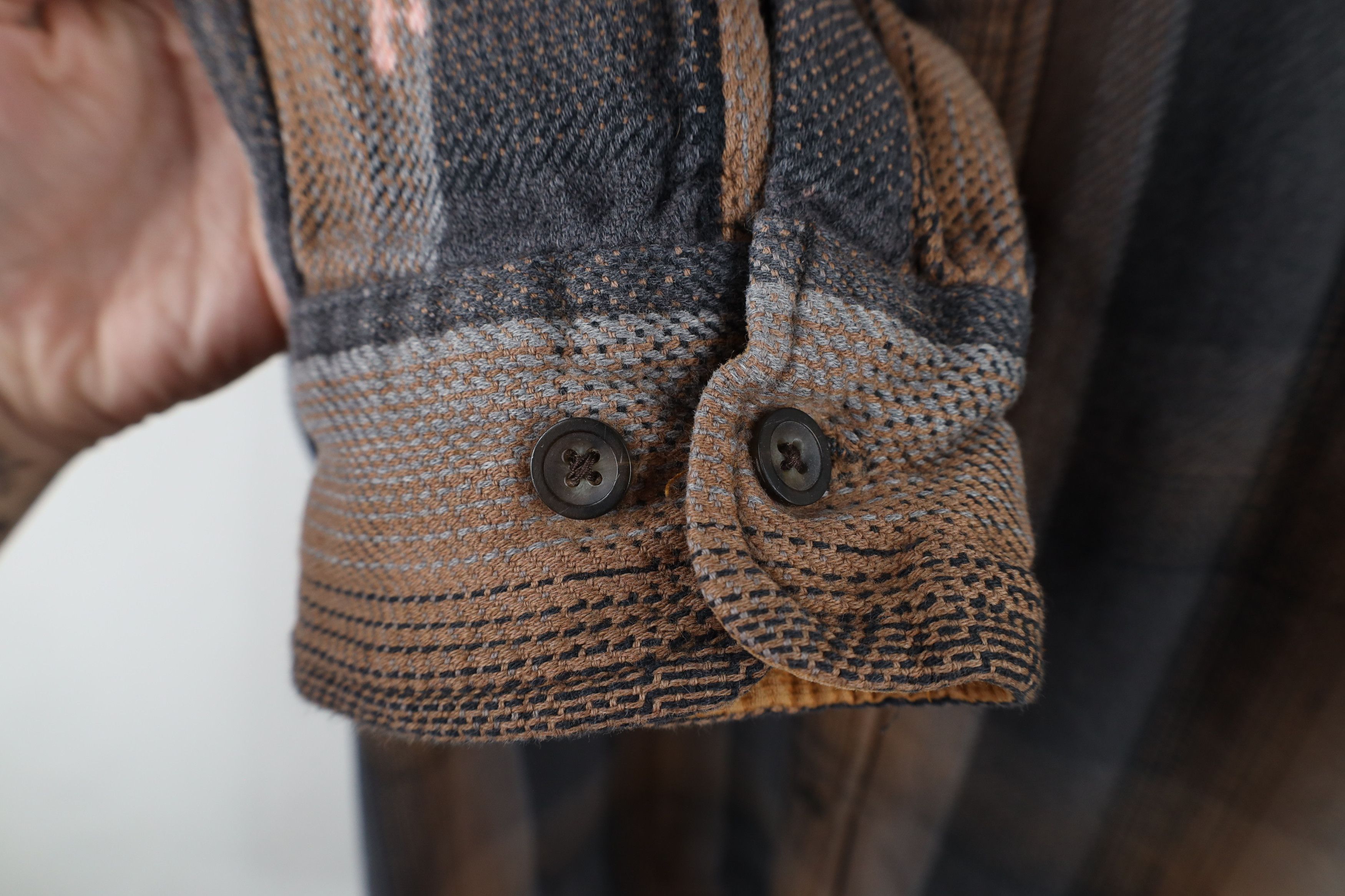 Vintage Vintage 90s Streetwear Heavyweight Button Shirt Plaid Size US XXL / EU 58 / 5 - 6 Thumbnail