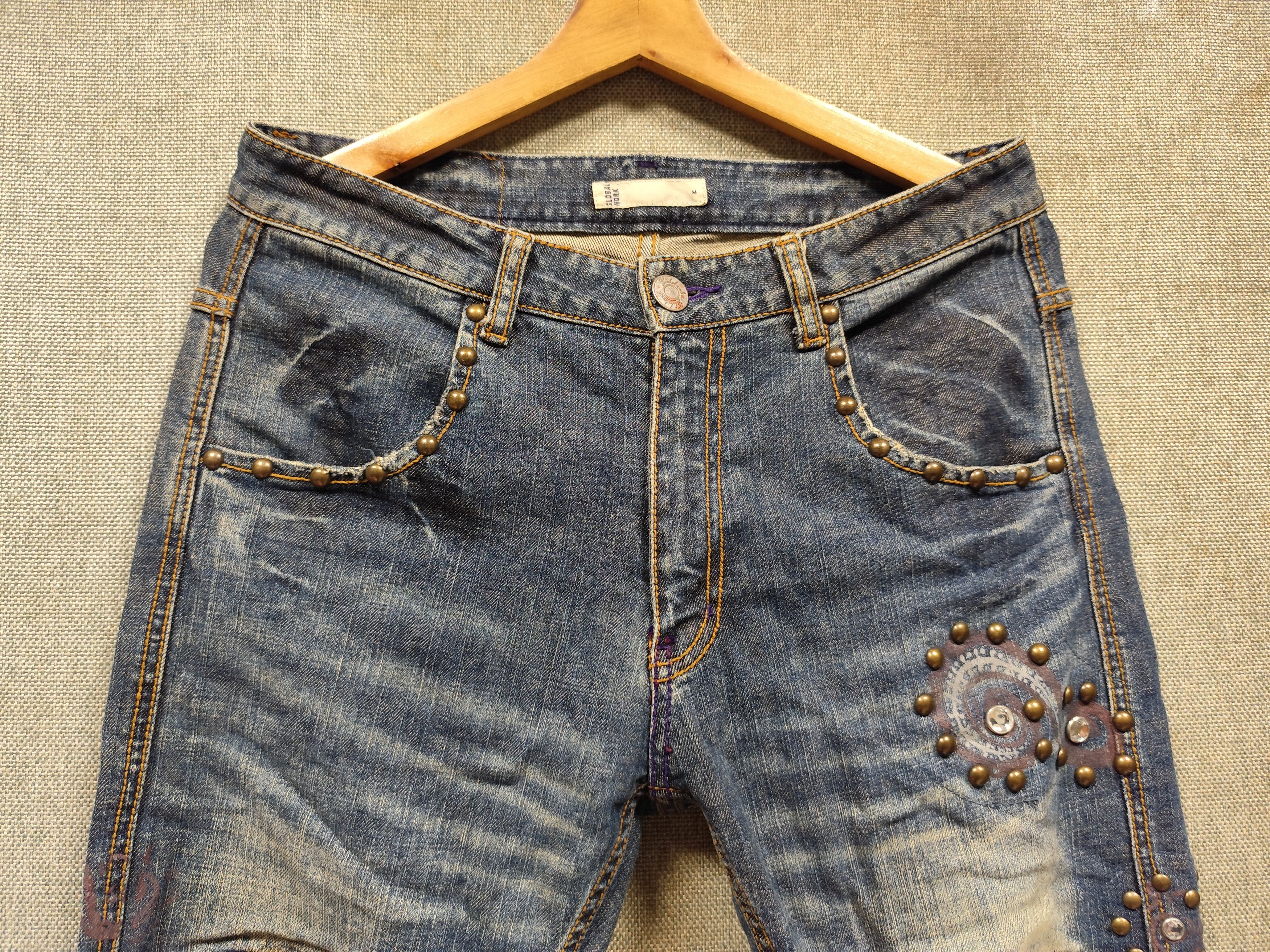 Global Work Global work patchwork jeans very rare Size US 32 / EU 48 - 5 Thumbnail
