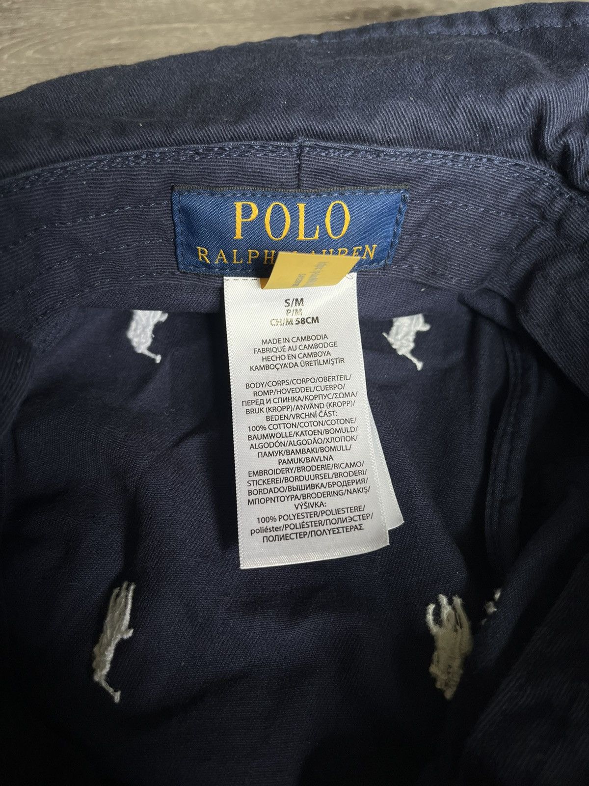 Polo Ralph Lauren × Ralph Lauren Polo Ralph Lauren Multi Pony Scattered Logo Beach Bucket Hat Size ONE SIZE - 8 Thumbnail
