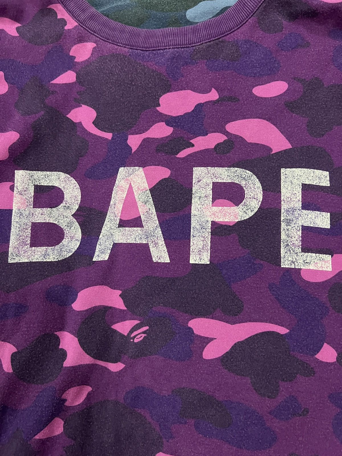 Bape BAPE OG Purple/Blue Camo Logo Reversible Long Sleeve Size US L / EU 52-54 / 3 - 6 Thumbnail