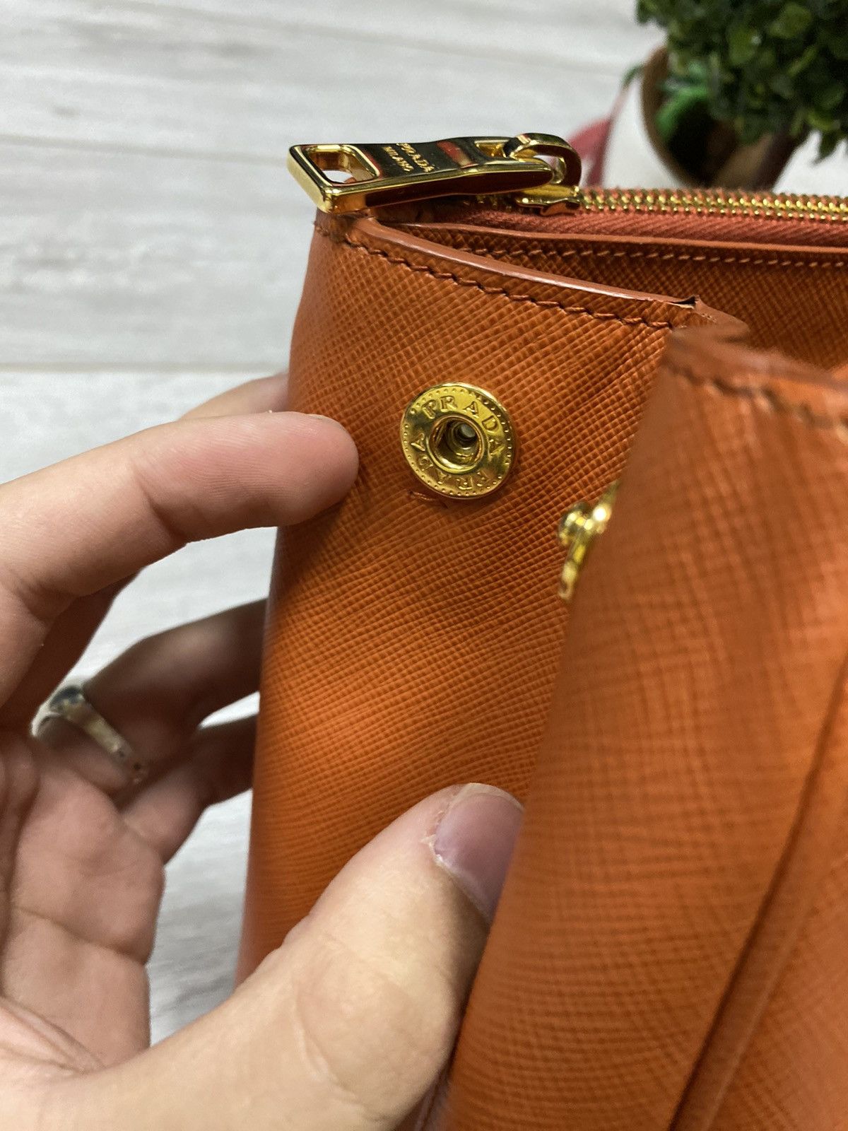 Prada Prada Milano Leather Saffiano selfbridge tote double zip bag Size ONE SIZE - 11 Thumbnail