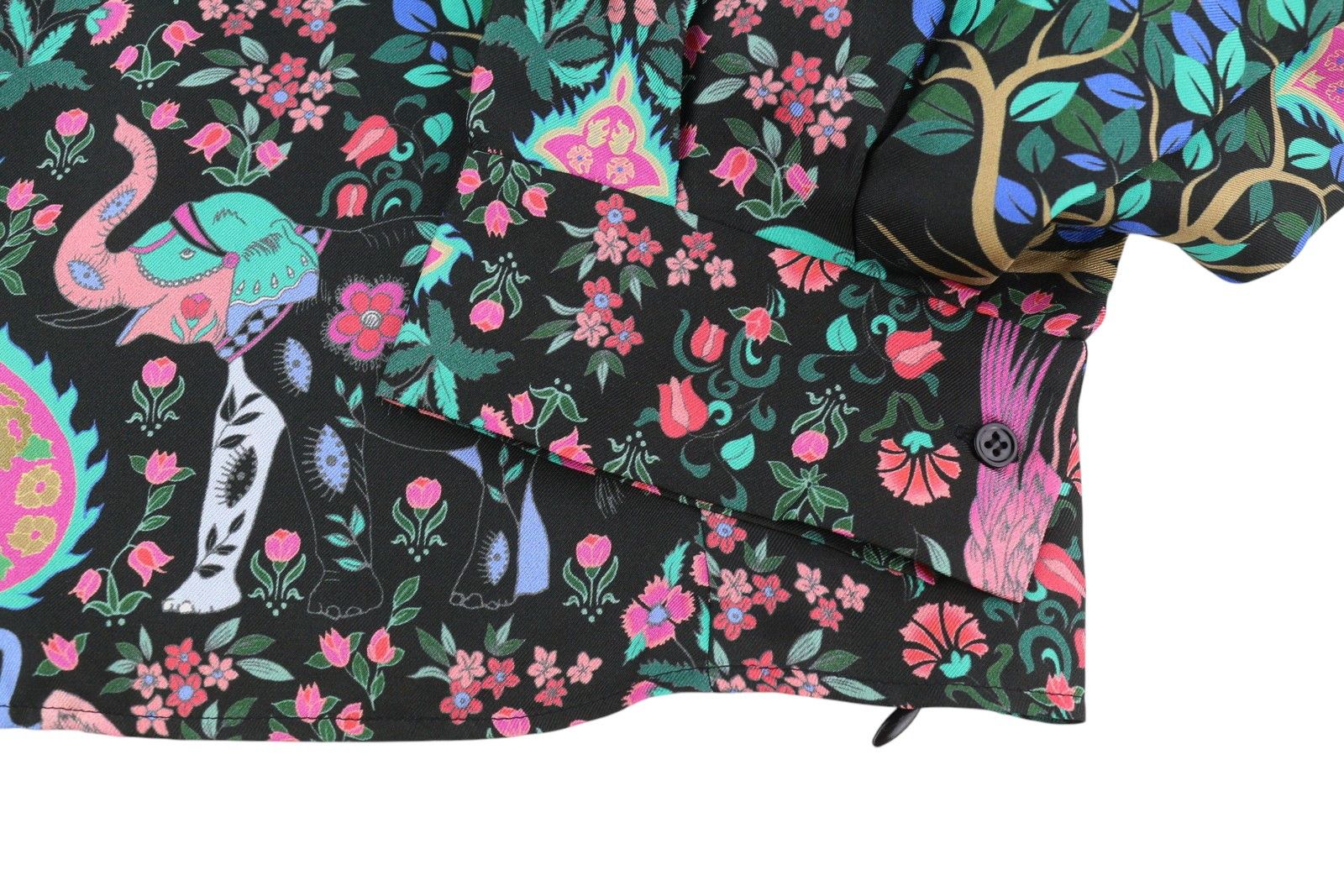 Sandro 0 XS Colourful Silk Square Neckline Cropped Balloon 88509 Size XS / US 0-2 / IT 36-38 - 7 Thumbnail