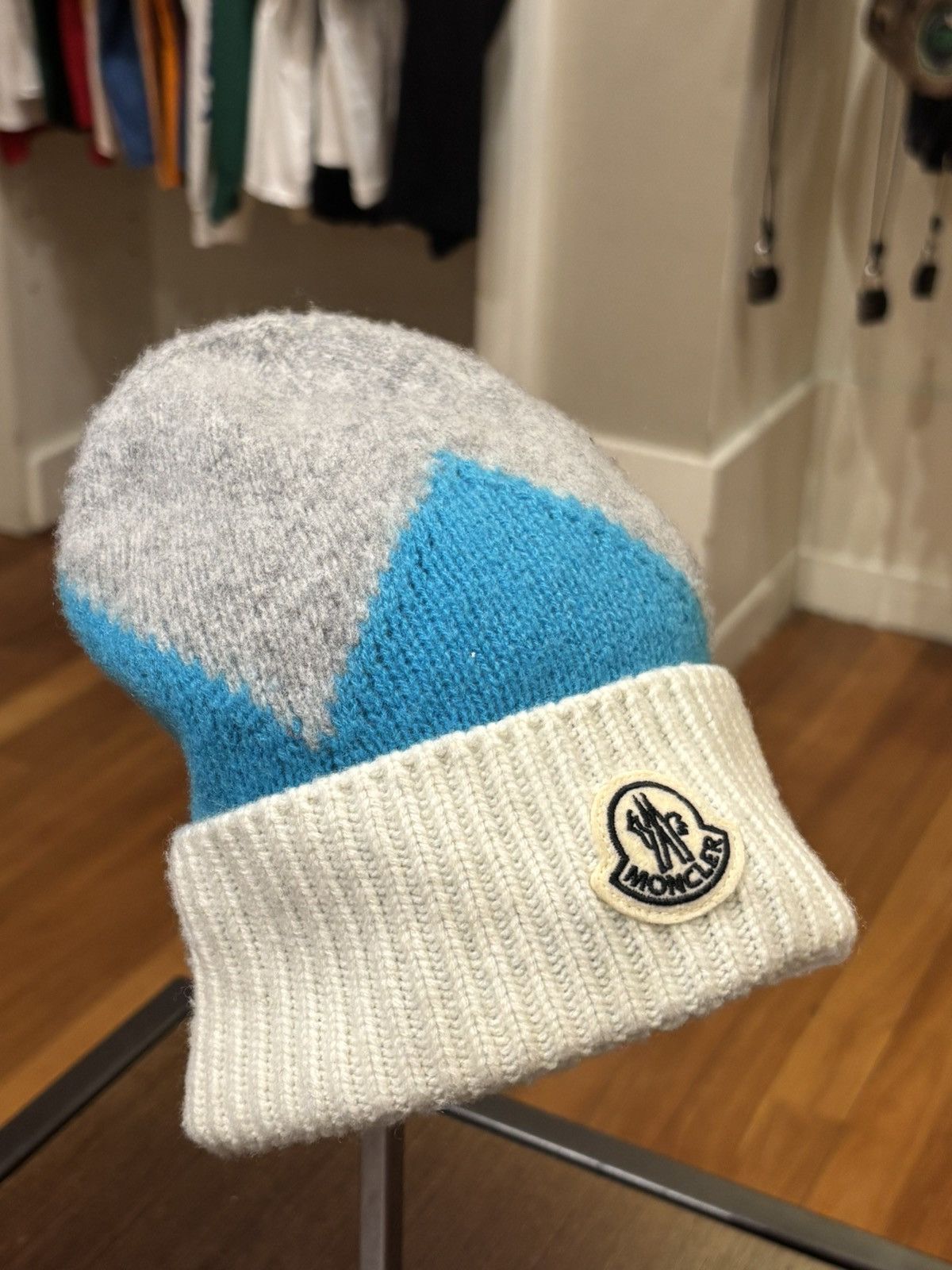 Moncler Moncler Fragment Beanie Blue Size ONE SIZE - 2 Thumbnail