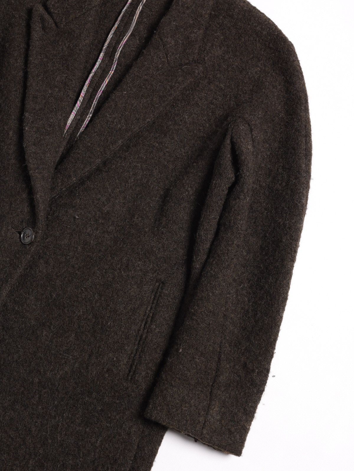 Etro Etro Milano Lana Wool Long Coat Brown Khaki Olive Jacket Size US M / EU 48-50 / 2 - 5 Thumbnail