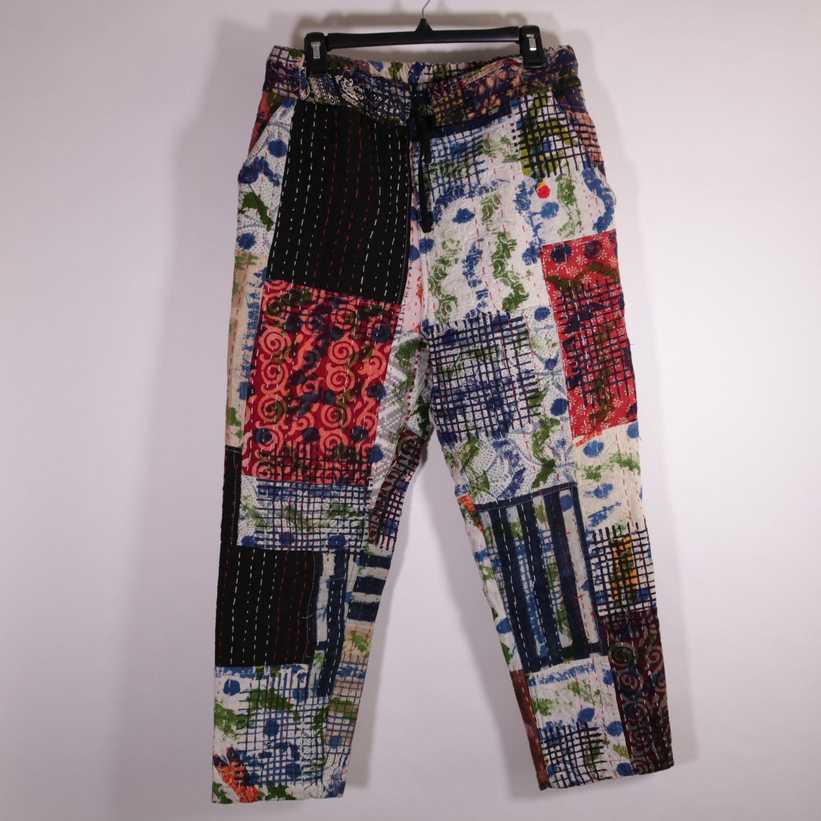 BTFL BTFL Patchwork Quilted Mixed Media Stitched Pants Small Size US 32 / EU 48 - 1 Thumbnail