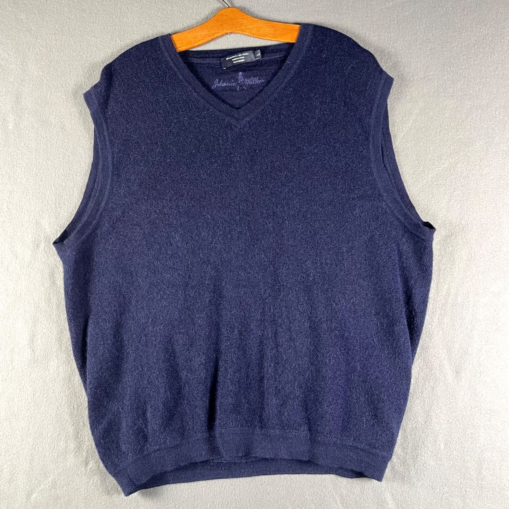 Vintage VINTAGE Johnnie Walker Sweater Vest Mens Large Blue Alpaca Tercel V Neck Blue Size US L / EU 52-54 / 3 - 2 Thumbnail