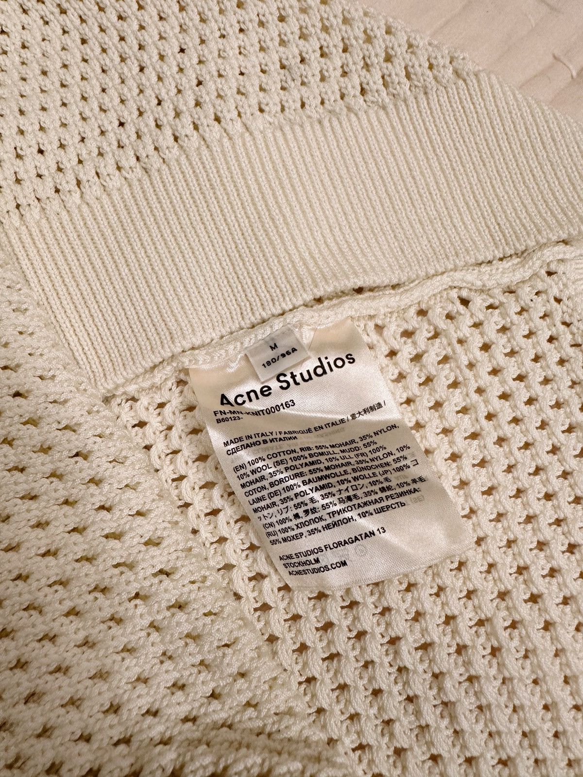 Acne Studios Acne Studios Ruffled-trim Sweater in Ecru Beige Size US M / EU 48-50 / 2 - 7 Thumbnail