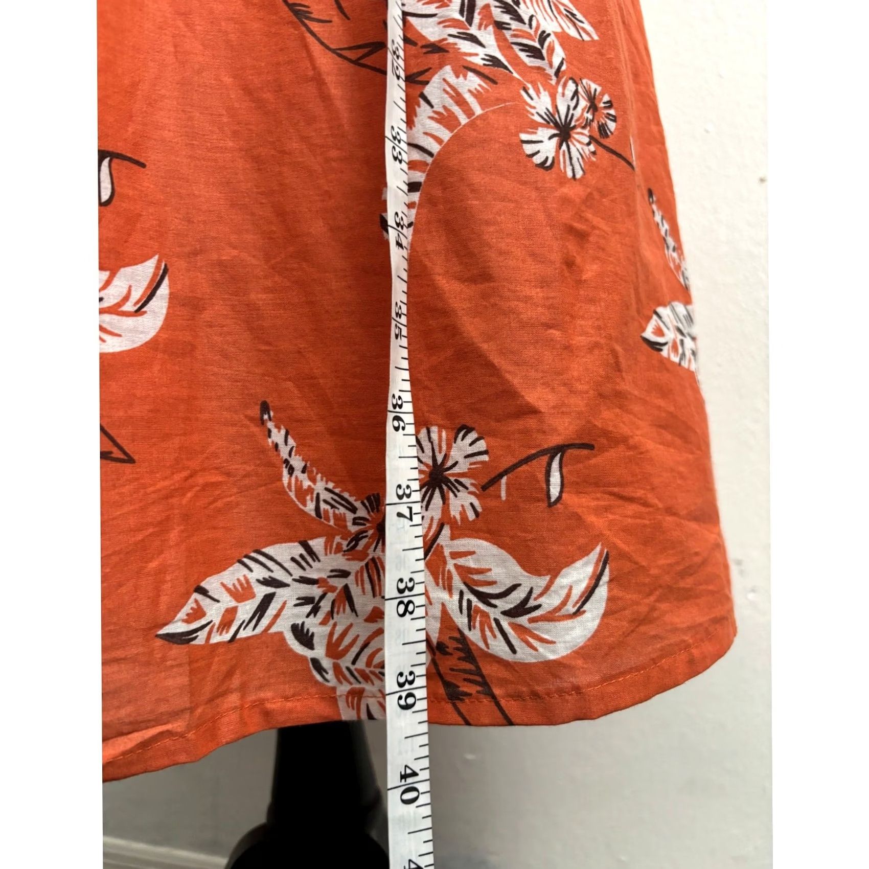 Rainbow Rainbow Orange Floral Midi Dress Cotton Sleeveless Women XL Size XL / US 12-14 / IT 48-50 - 6 Thumbnail