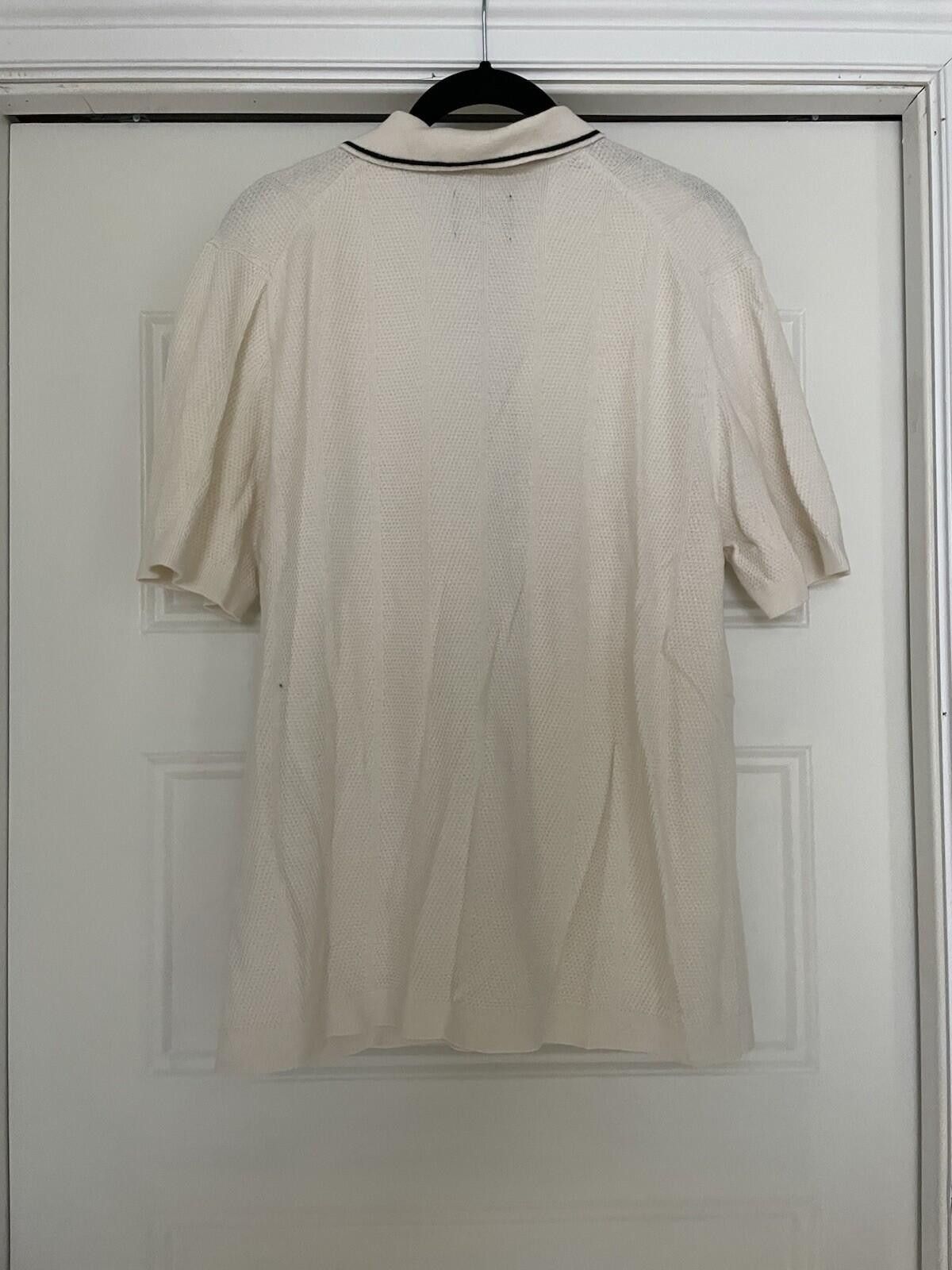Abercrombie & Fitch Abercrombie & Fitch Knit White Button Down Shirt Medium Size US M / EU 48-50 / 2 - 2 Thumbnail