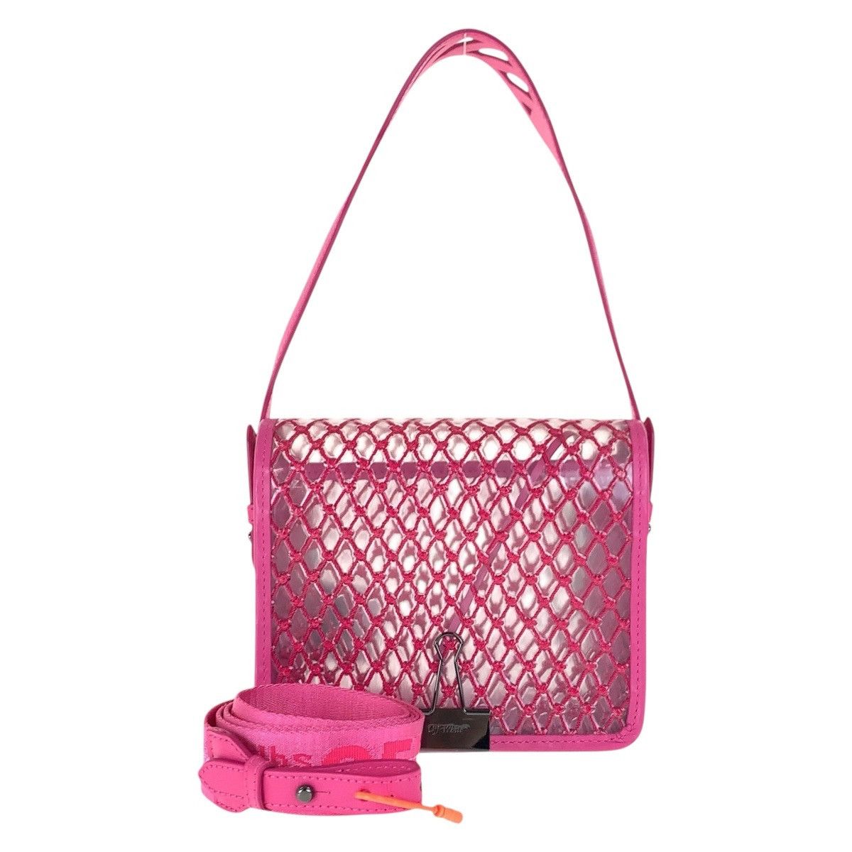 Off White Off-White Off-White Leather/vinyl 2Way Shoulder Bag Leather Shoulder Bag in Pink, Women's