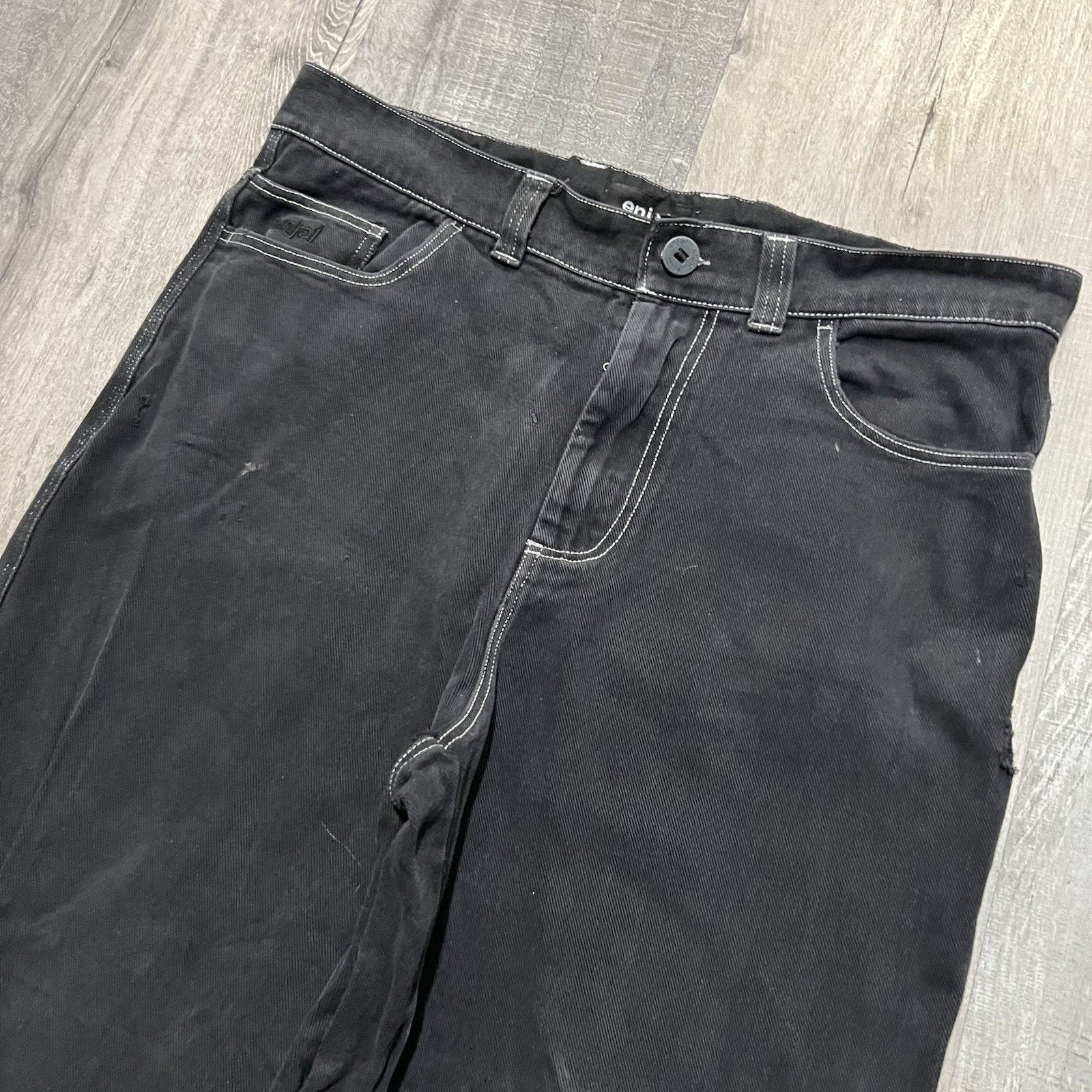 Enjoi VTG Enjoi Skateboards Black Jeans Wide Leg Y2K Baggy Fit 36 Size US 34 / EU 50 - 3 Thumbnail