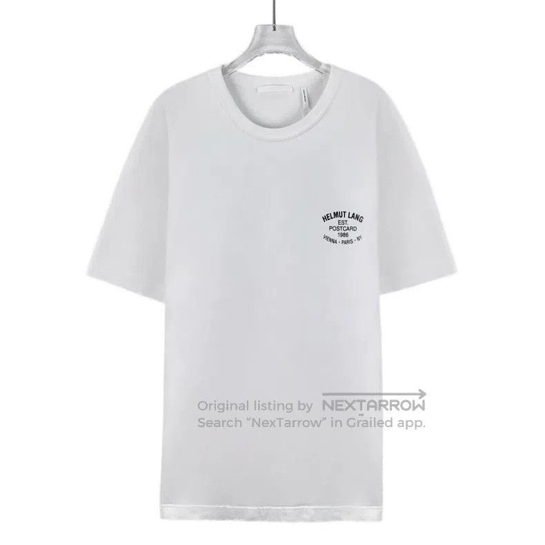 Helmut Lang HELMUT LANG Letter Portrait Printed Cotton Crew Neck Short Size US L / EU 52-54 / 3 - 1 Thumbnail