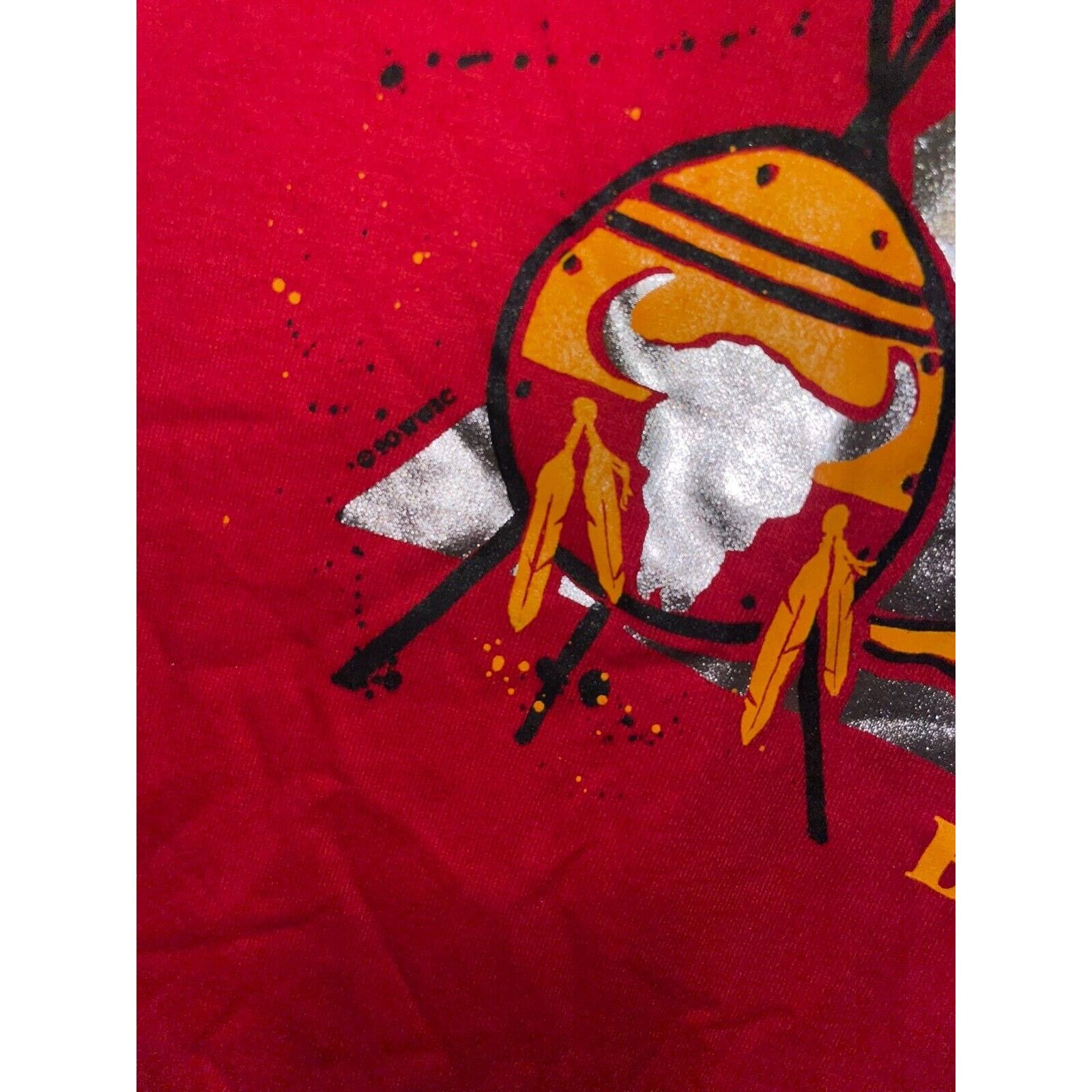 Jerzees Vintage Native American Shirt Black Hills 90s Tee Red VTG L Size US L / EU 52-54 / 3 - 7 Thumbnail