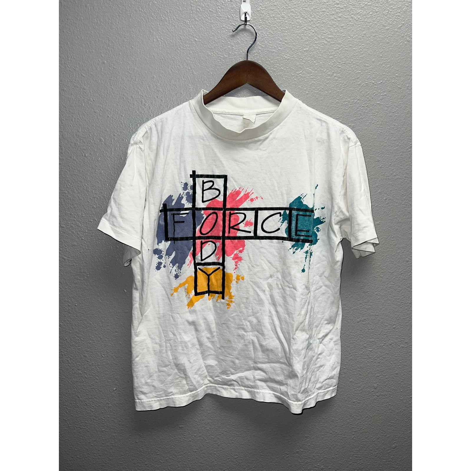 Vintage Vintage Body Force Shirt Graphic Splatter Bodyforce Tee 90s Size L / US 10 / IT 46 - 1 Thumbnail