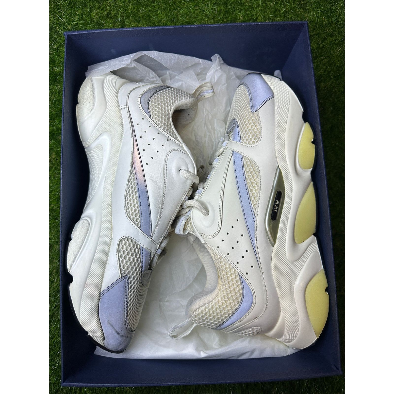 Dior Size 12 - Dior B22 White Sneakers Size US 12 / EU 45 - 3 Thumbnail