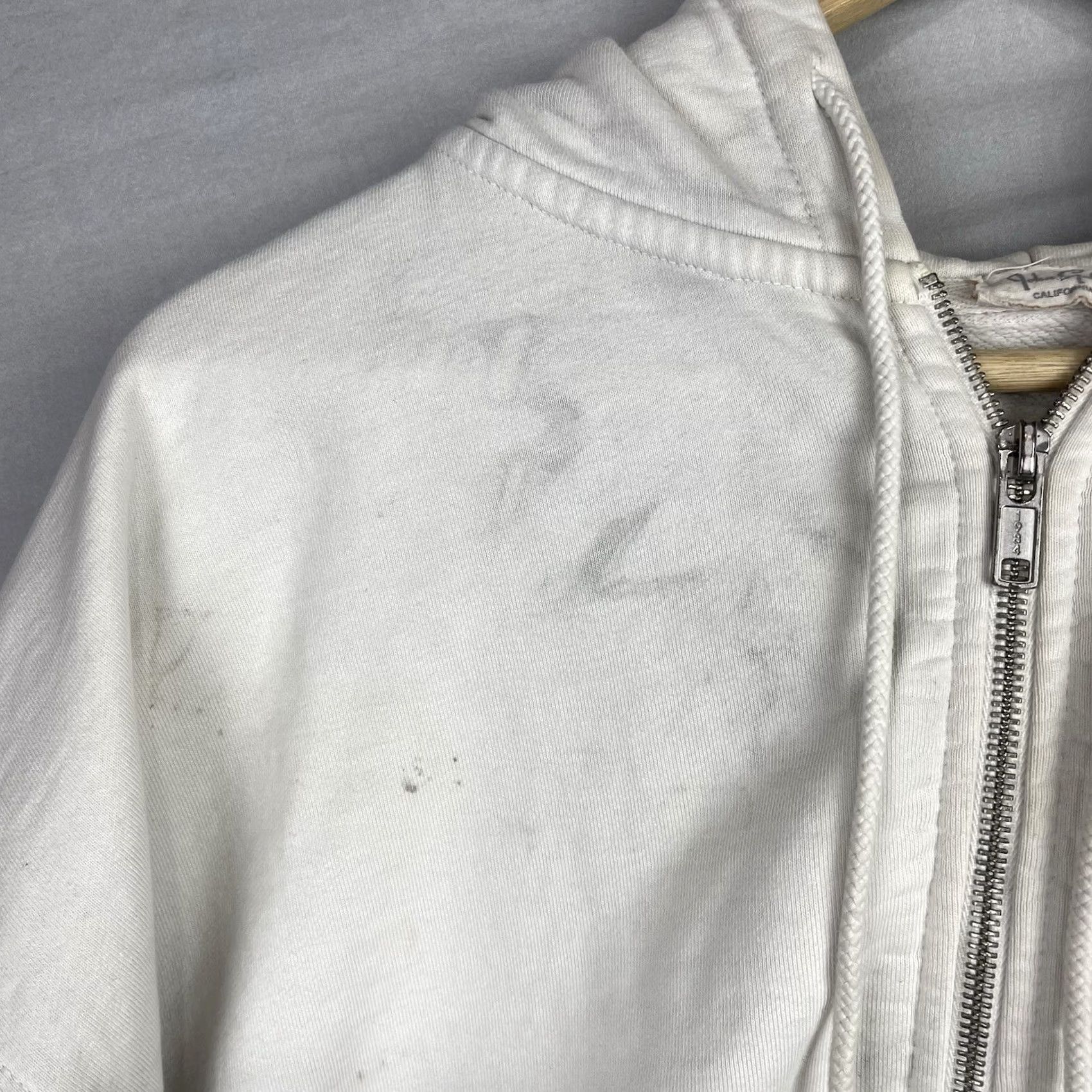 Vintage VINTAGE John Galt Hoodie Womens One Size Full Zip Ivory Logo Zipper Holiday Beach Aloha Moon & Stars 90s Mens Womens Boys Girls Size ONE SIZE - 4 Thumbnail
