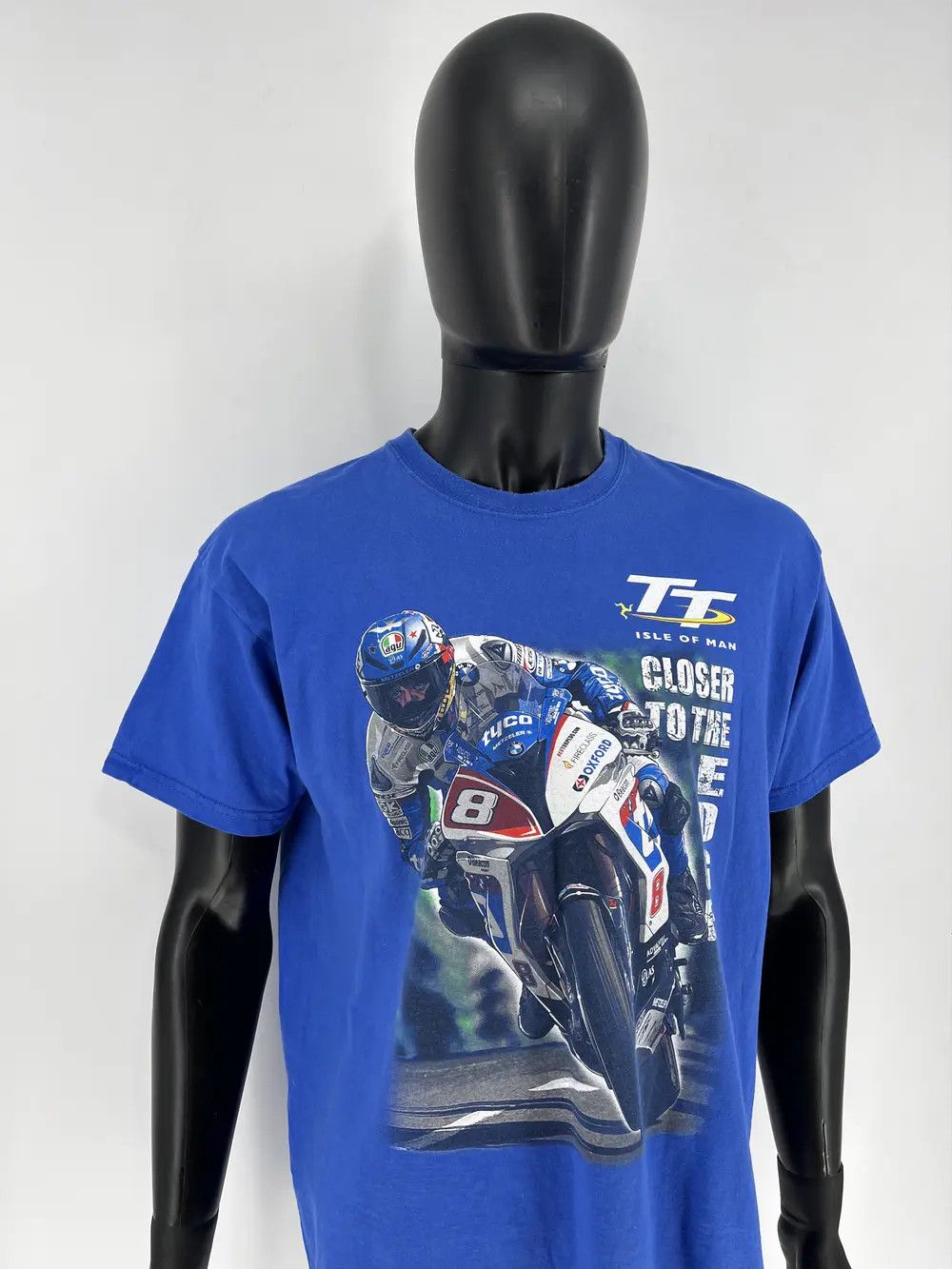 Vintage Vintage Y2K Isle of Man TT Moto Racing Tee Racer Honda Moto Size US XL / EU 56 / 4 - 3 Thumbnail