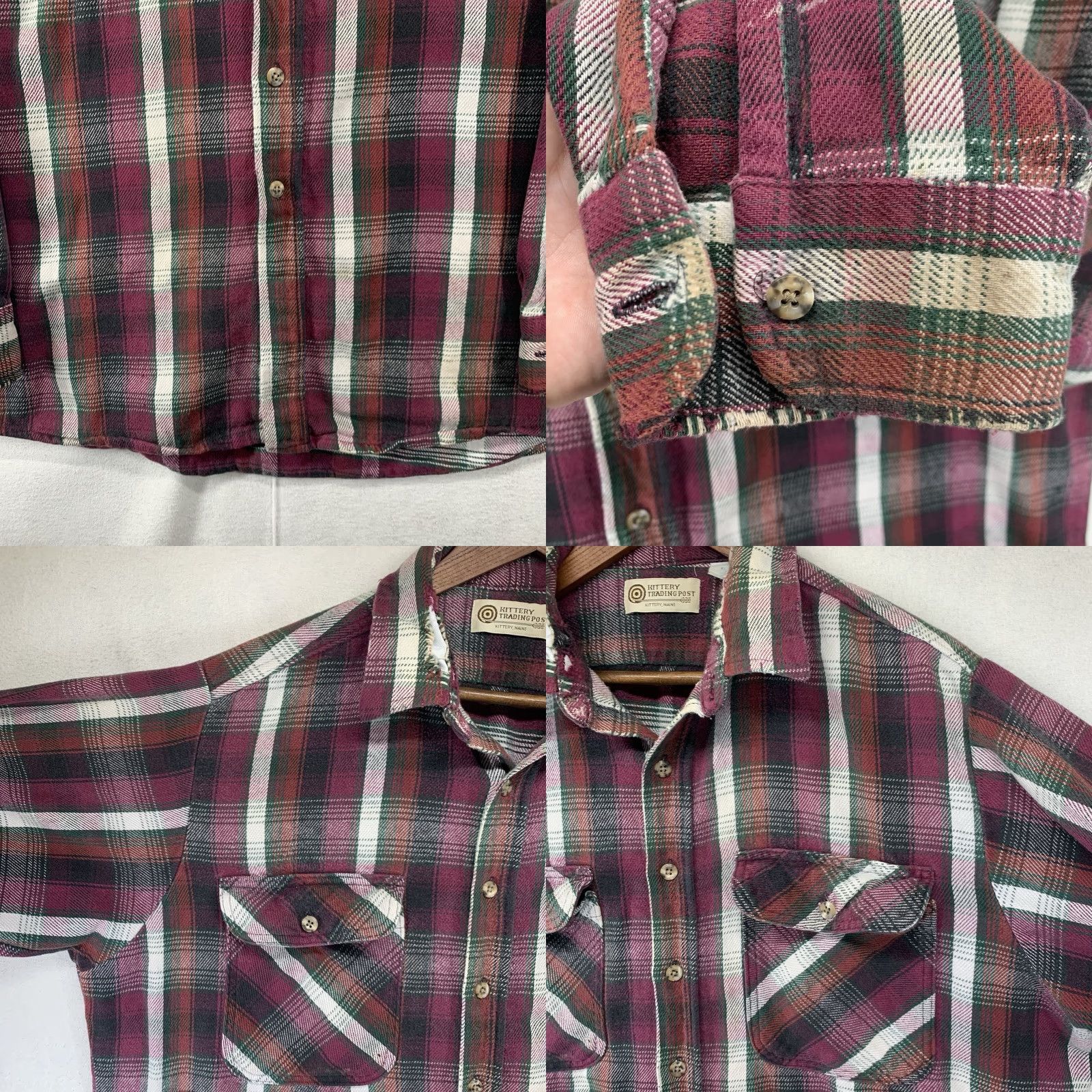 Vintage VINTAGE Men's Flannel Shirt XLT Heavyweight Plaid Cotton 80s Western Casual Winter Fall Size US XL / EU 56 / 4 - 8 Thumbnail