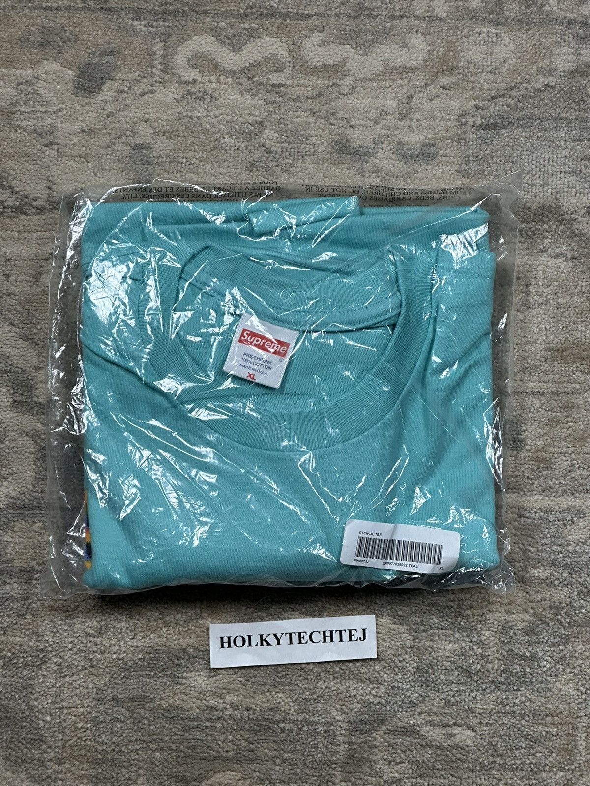 Supreme Supreme Stencil Tee - Teal - XL - FW23 Size US XL / EU 56 / 4 - 2 Thumbnail