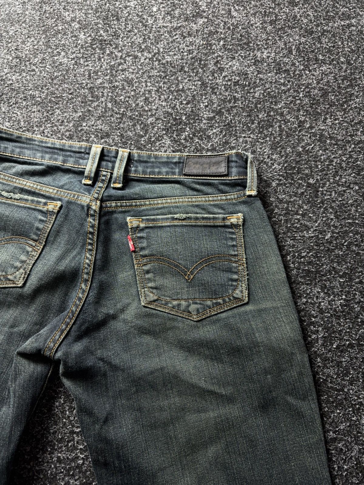 Levi's 00s Levi’s 551 Flare Y2K Vntg Bootcut Greenish Indigo Jeans Size 27" / US 4 / IT 40 - 16 Thumbnail