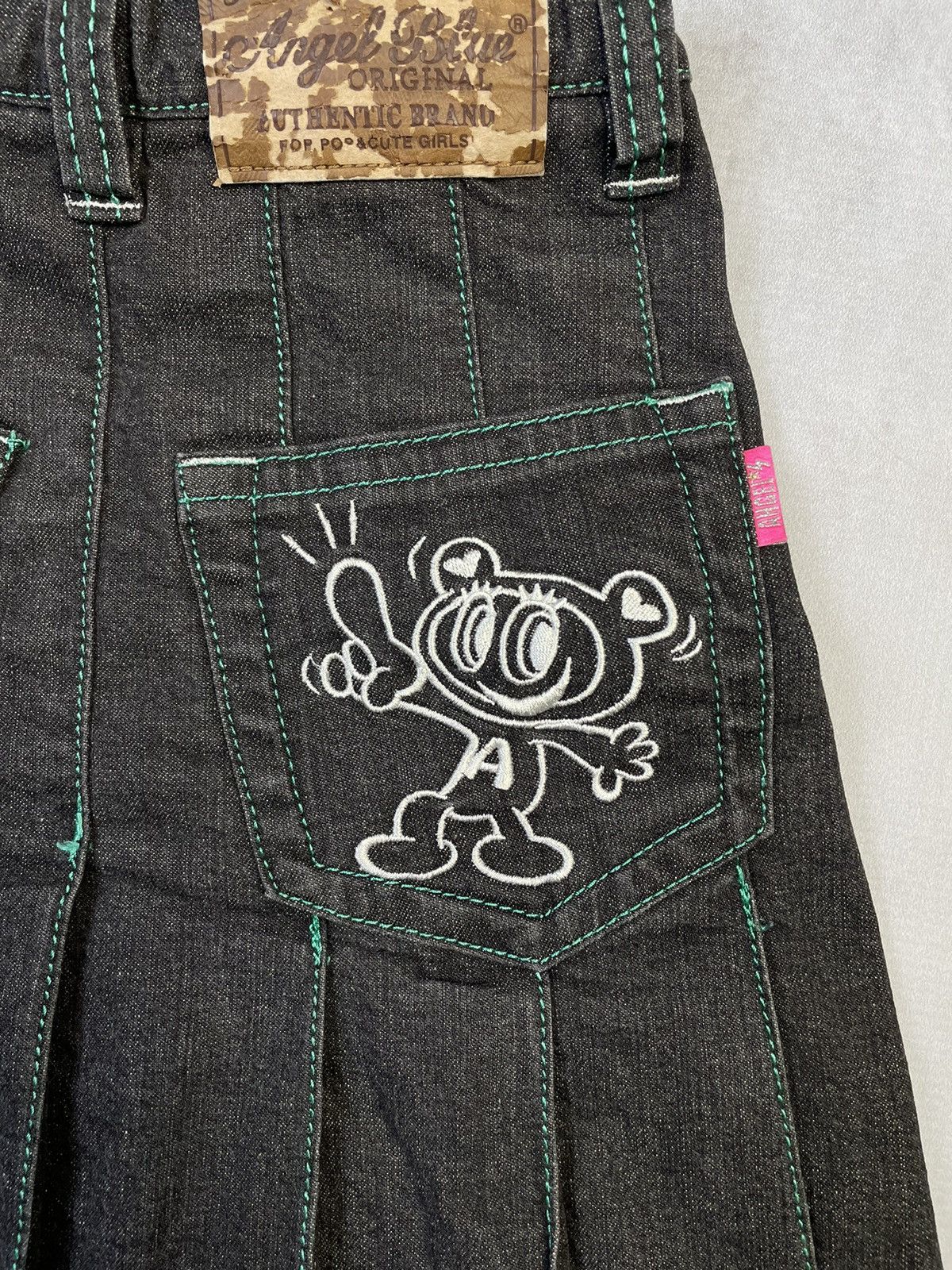 Angel Blue 2000s Angel Blue Suspender Pleated Denim Skirt Size 25" / US 0 / IT 36 - 2 Thumbnail