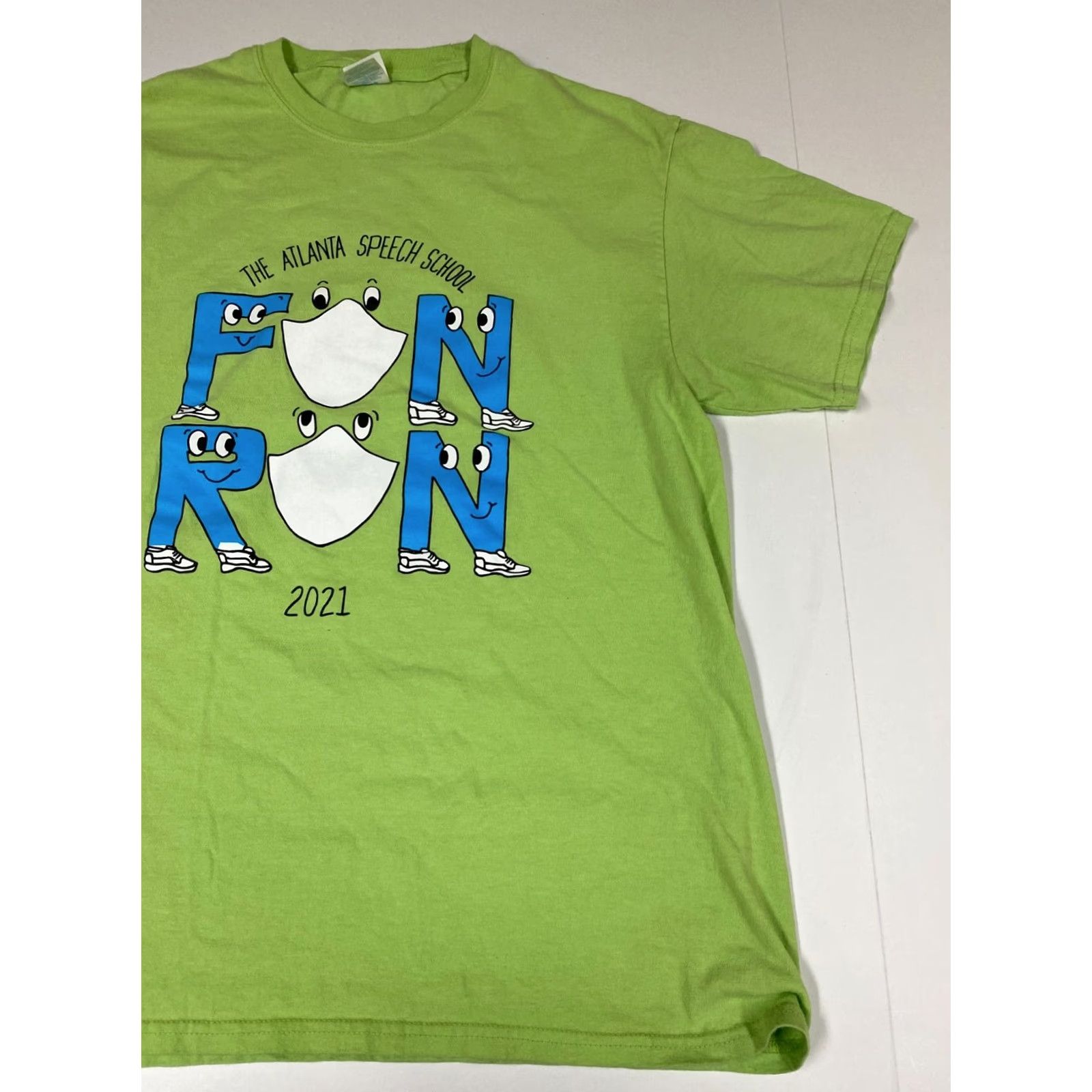 Port & Company Port & Company Atlanta School Mens Shirt L Green T-Shirt Short Sleeve Crew Neck Cotton Logo Shirt Mens Size US L / EU 52-54 / 3 - 2 Thumbnail