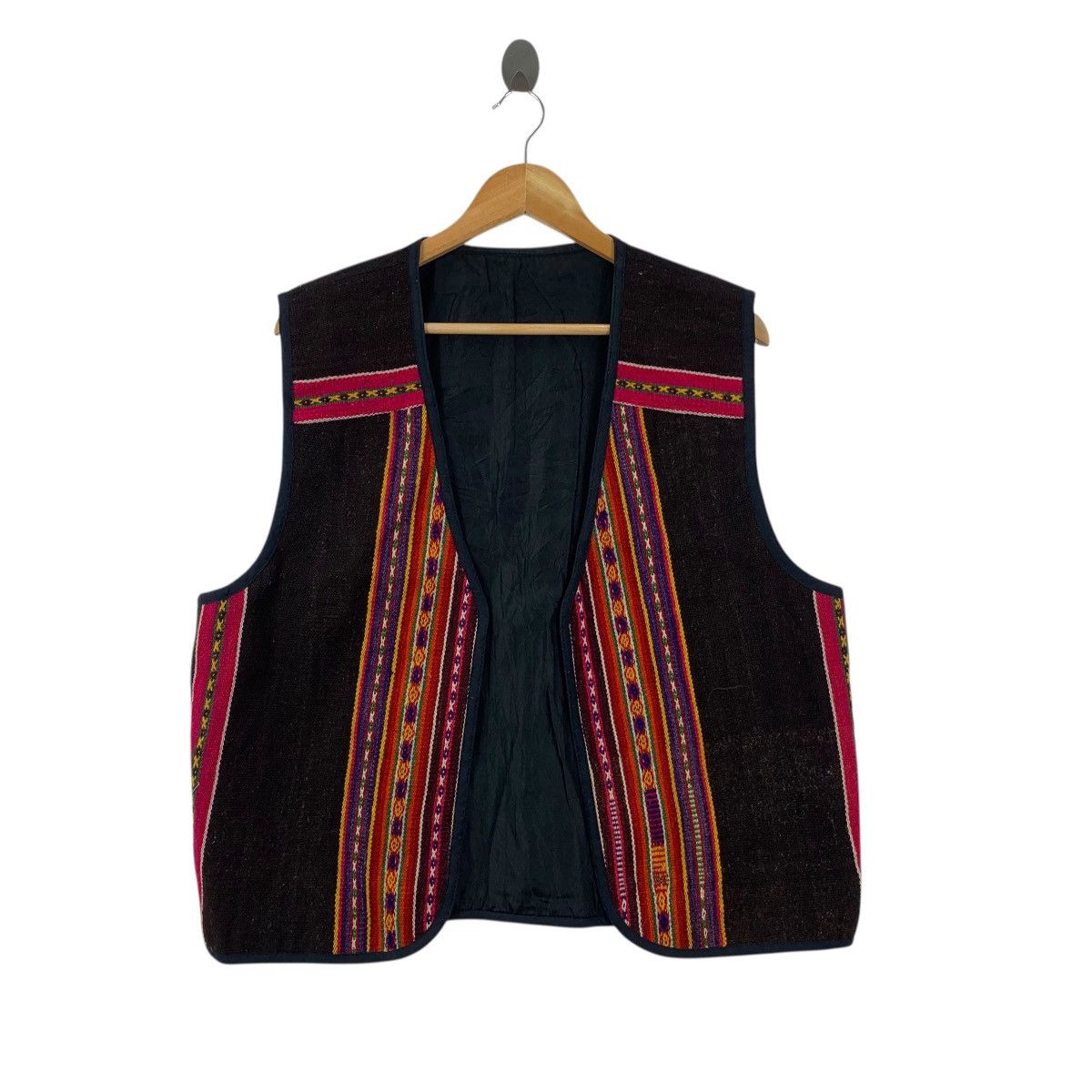 Vintage Vintage 80s NAVAJO AZTECH NATIVE Outdoor Vest Jacket Size XL / US 12-14 / IT 48-50 - 3 Thumbnail