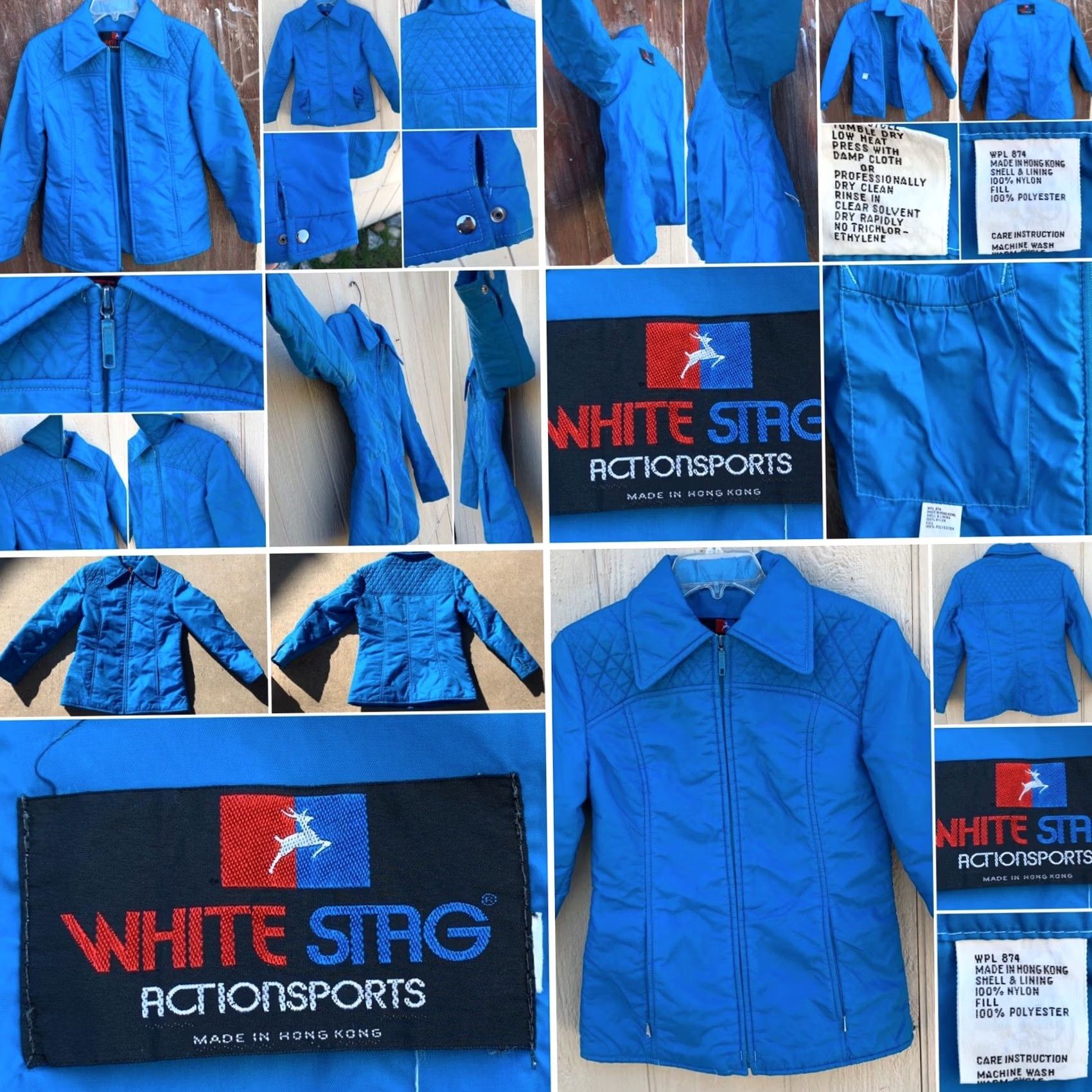 Vintage Vintage White Stag Action Sports Jacket Ladies Ski S or M 70s 80s 1970s Nylon Blue Sportswear/Jacket Womens Size S / US 4 / IT 40 - 2 Thumbnail