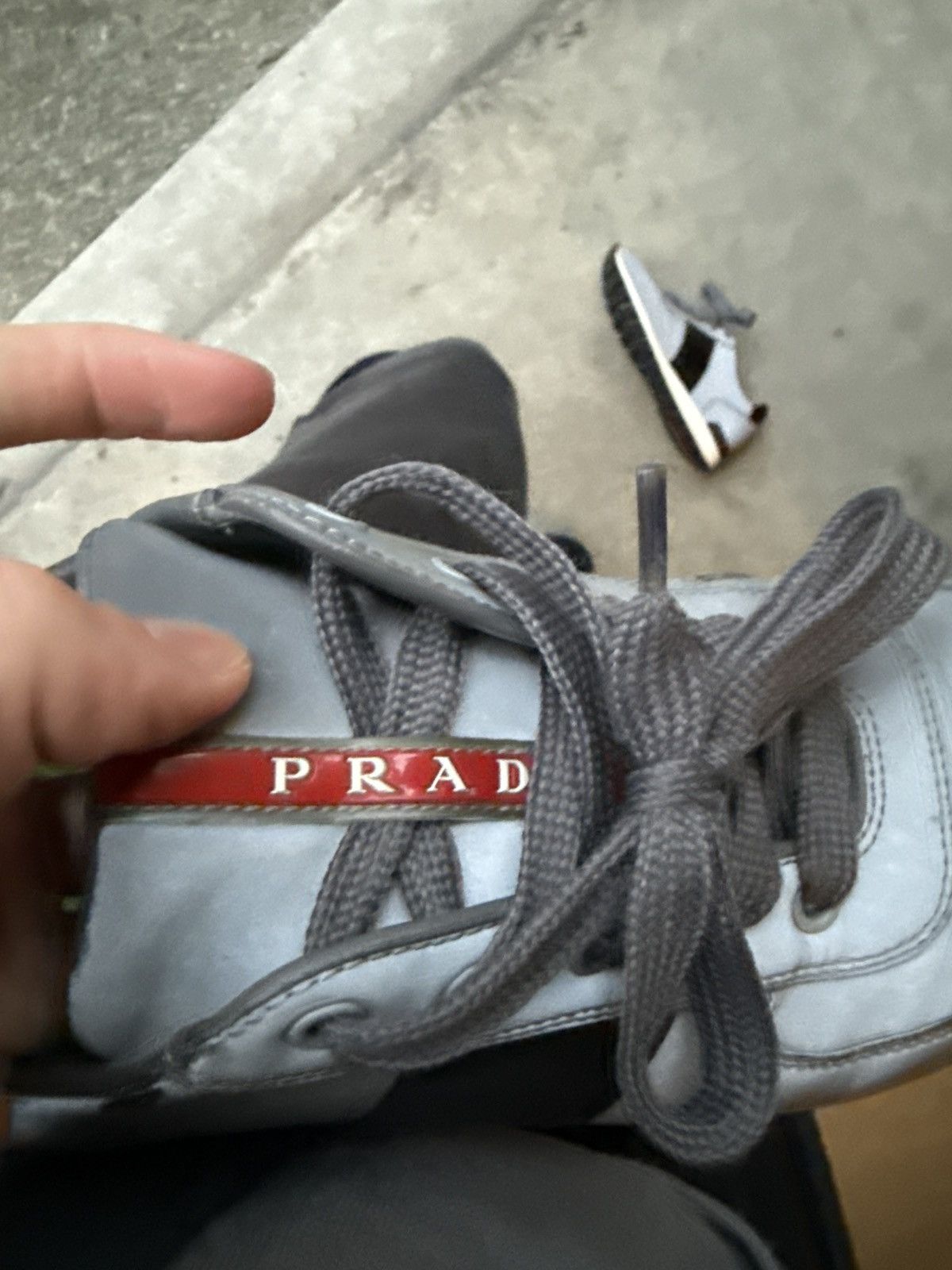 Prada Prada Match Race Sneakers – Grey/Black – Authenticity Check Size US 8 / EU 41 - 8 Thumbnail