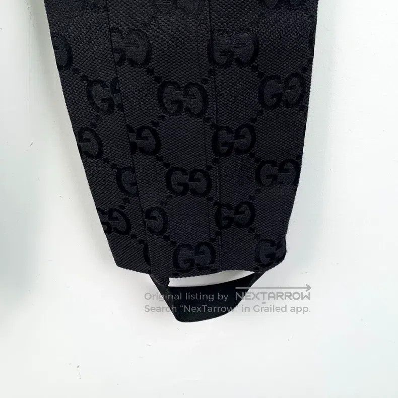 Gucci Gucci Black logo jacquard full print cotton tread equestri Size 25" / US 0 / IT 36 - 5 Thumbnail