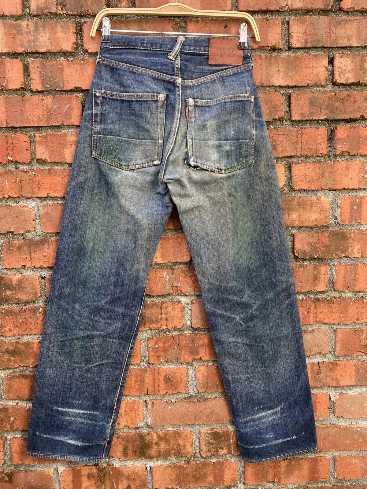 Evisu W26x29 Vintage evisu diacock faded redline made in JAPAN Size 26" / US 2 / IT 38 - 5 Thumbnail