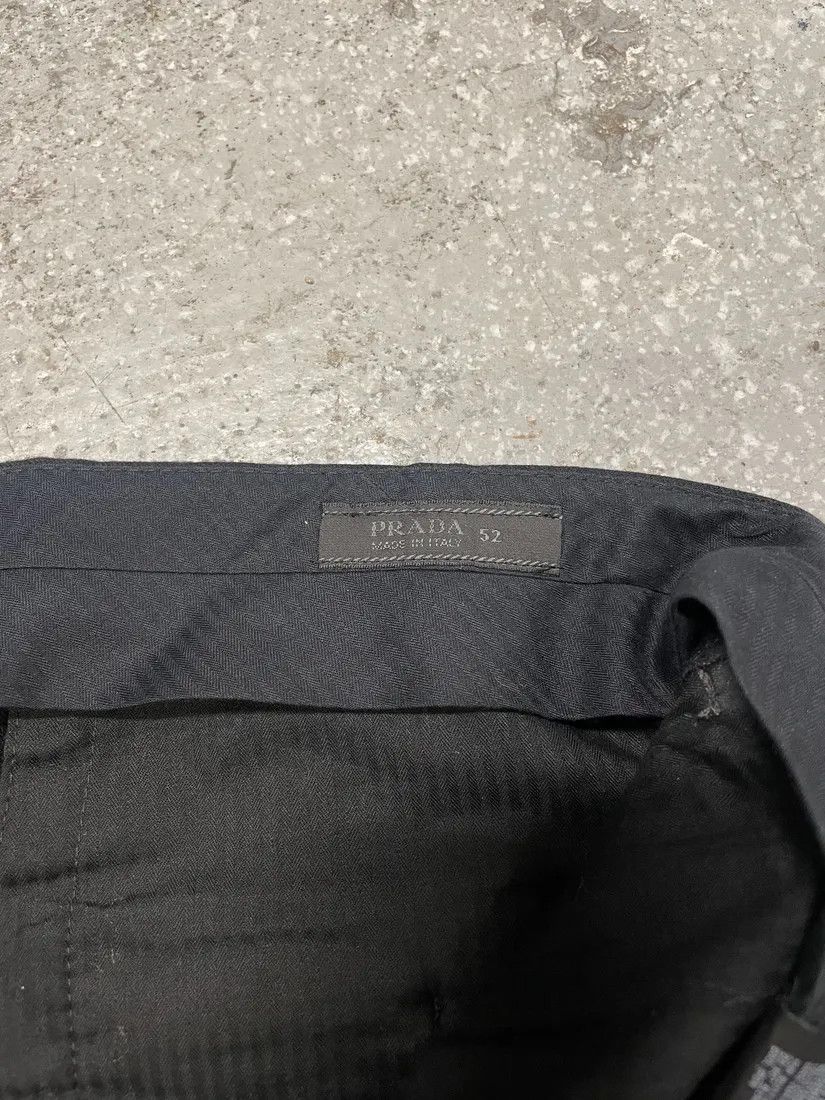 Prada × Vintage AW2007 Prada Black Wool Tailored Pants Size US 34 / EU 50 - 6 Thumbnail